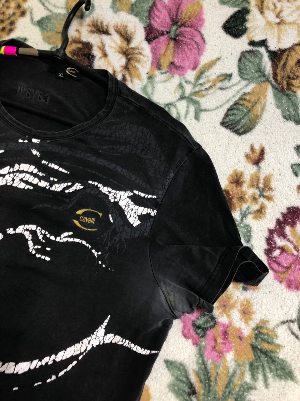 Just Cavalli Just Cavalli Men's T-Shirt Graphic Print Short Sleeve Size US XL / EU 56 / 4 - 20 Thumbnail