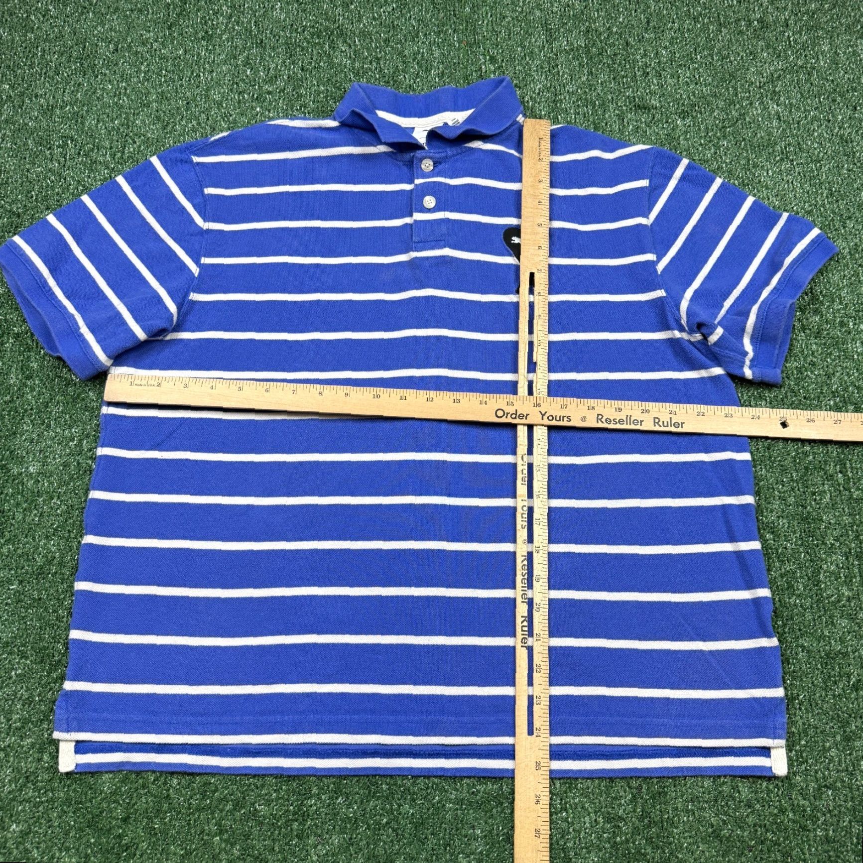 Puma PUMA Golf Polo Shirt Mens L Blue Striped Short Sleeve Polo Shirt Casual Sportswear Shirt Golf Shirt Mens Size US L / EU 52-54 / 3 - 4 Thumbnail