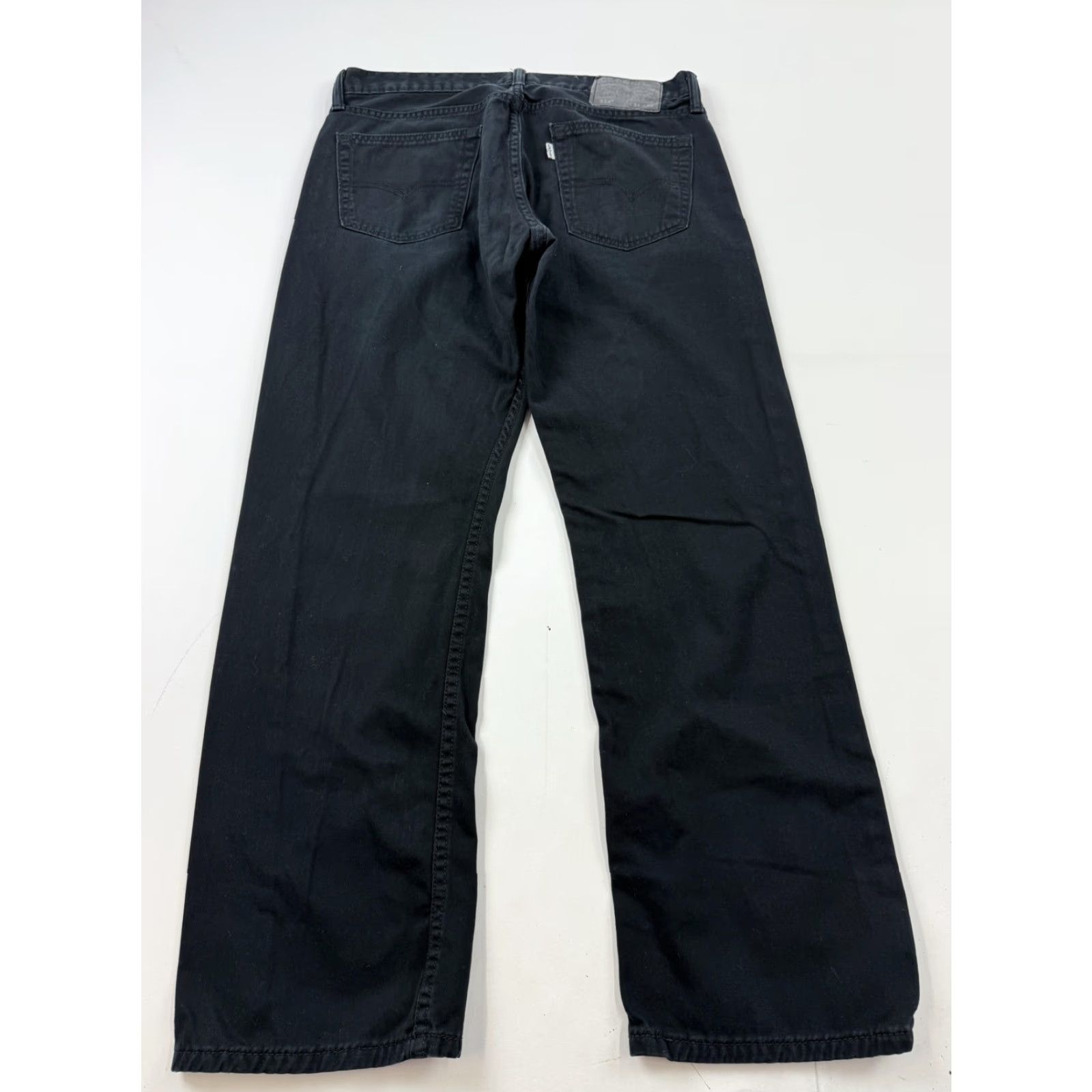 Levi's Levi's 514 Jeans Mens 32x28 Black Denim Straight Leg Adjustable Waist Strap Size US 32 / EU 48 - 6 Thumbnail
