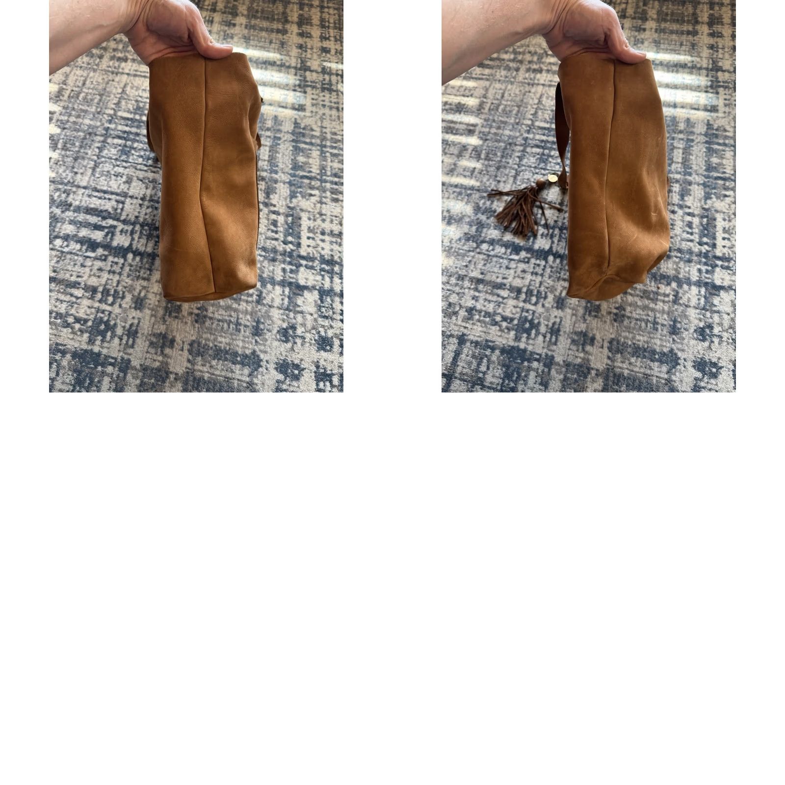 Vintage One Mission Mercantile Tote Bag Brown Nubuck Leather Yasmina Large Woman Womens Bag Square 16x14x5 Casual Designer Size ONE SIZE - 9 Thumbnail