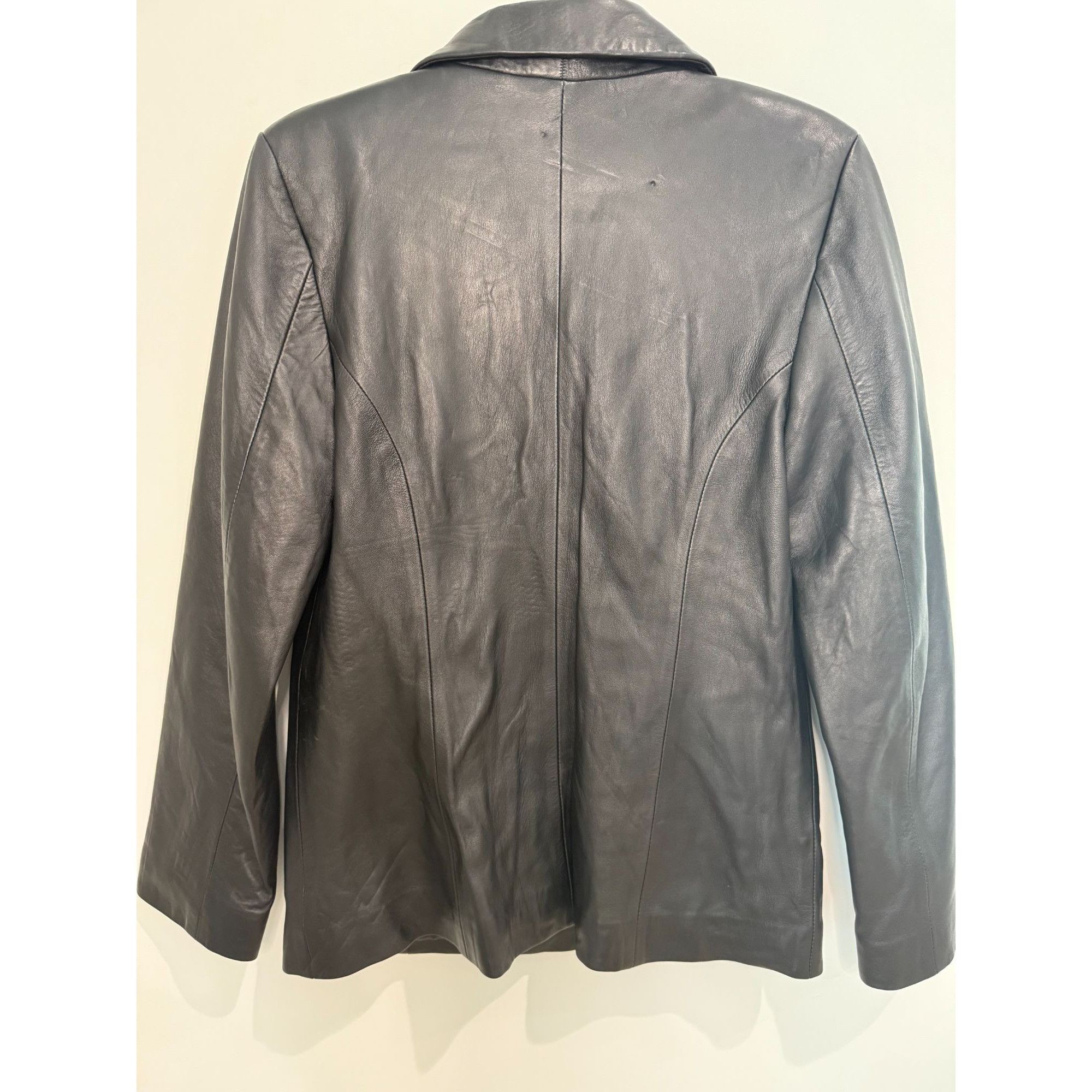 Other Vintage 90s Gian Mori Italian Genuine Leather Blazer, size l Size L / US 10 / IT 46 - 8 Thumbnail