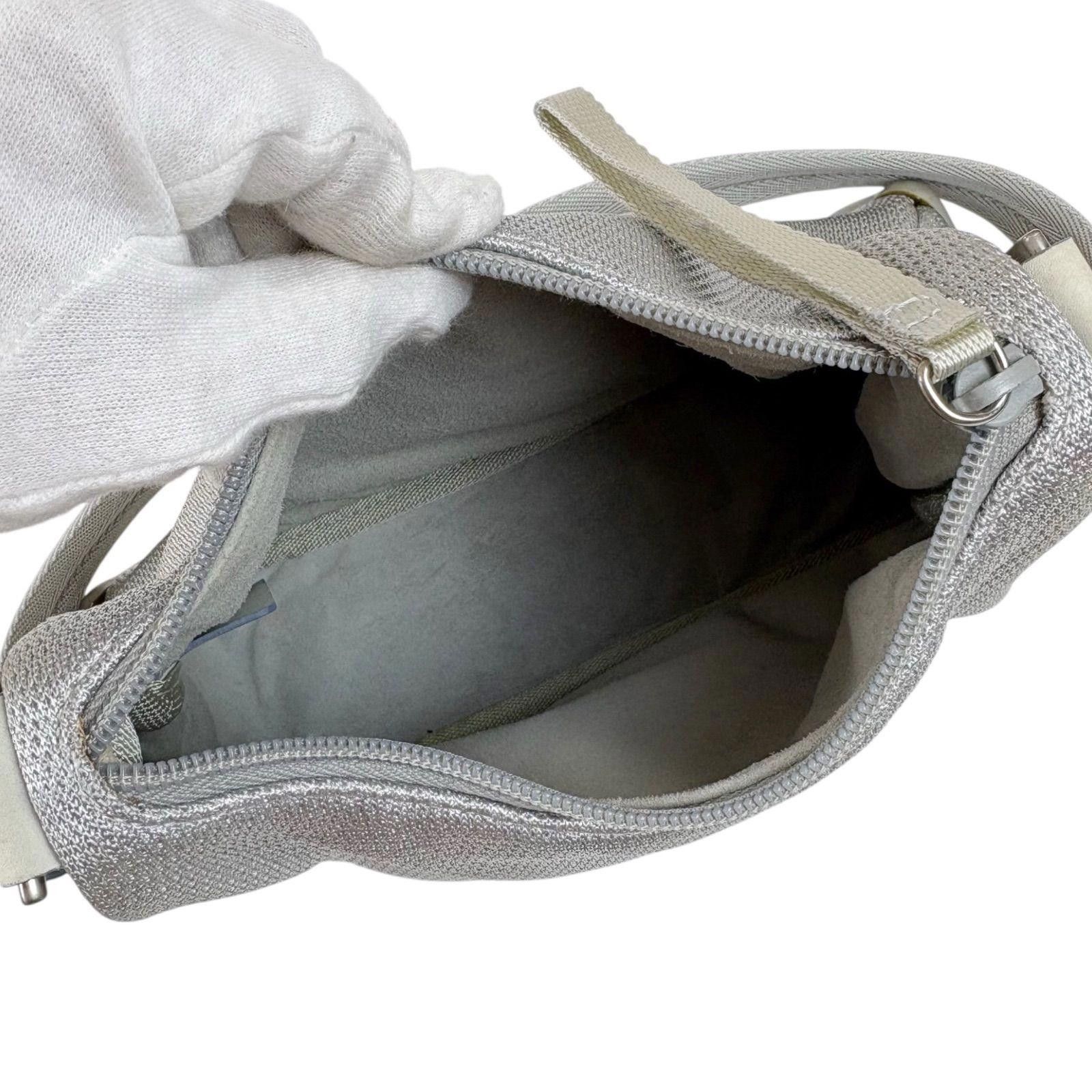 Prada Prada - Silver Textured Shoulder Bag Size ONE SIZE - 8 Thumbnail