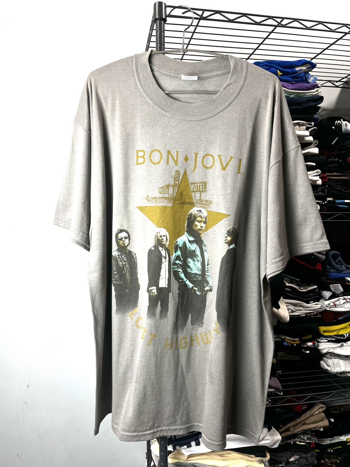 Band Tees 2007 Vintage Bon Jovi Lost Highway Canada Tour T Shirt Size US XL / EU 56 / 4 - 1 Thumbnail