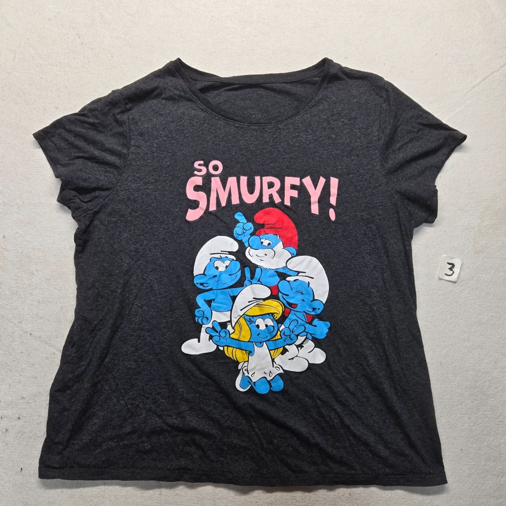 Vintage Spreadshirt Smurfette So Smorey Graphic Tee T-Shirt Adult Women's XL Gray Casual Size XL / US 12-14 / IT 48-50 - 2 Thumbnail
