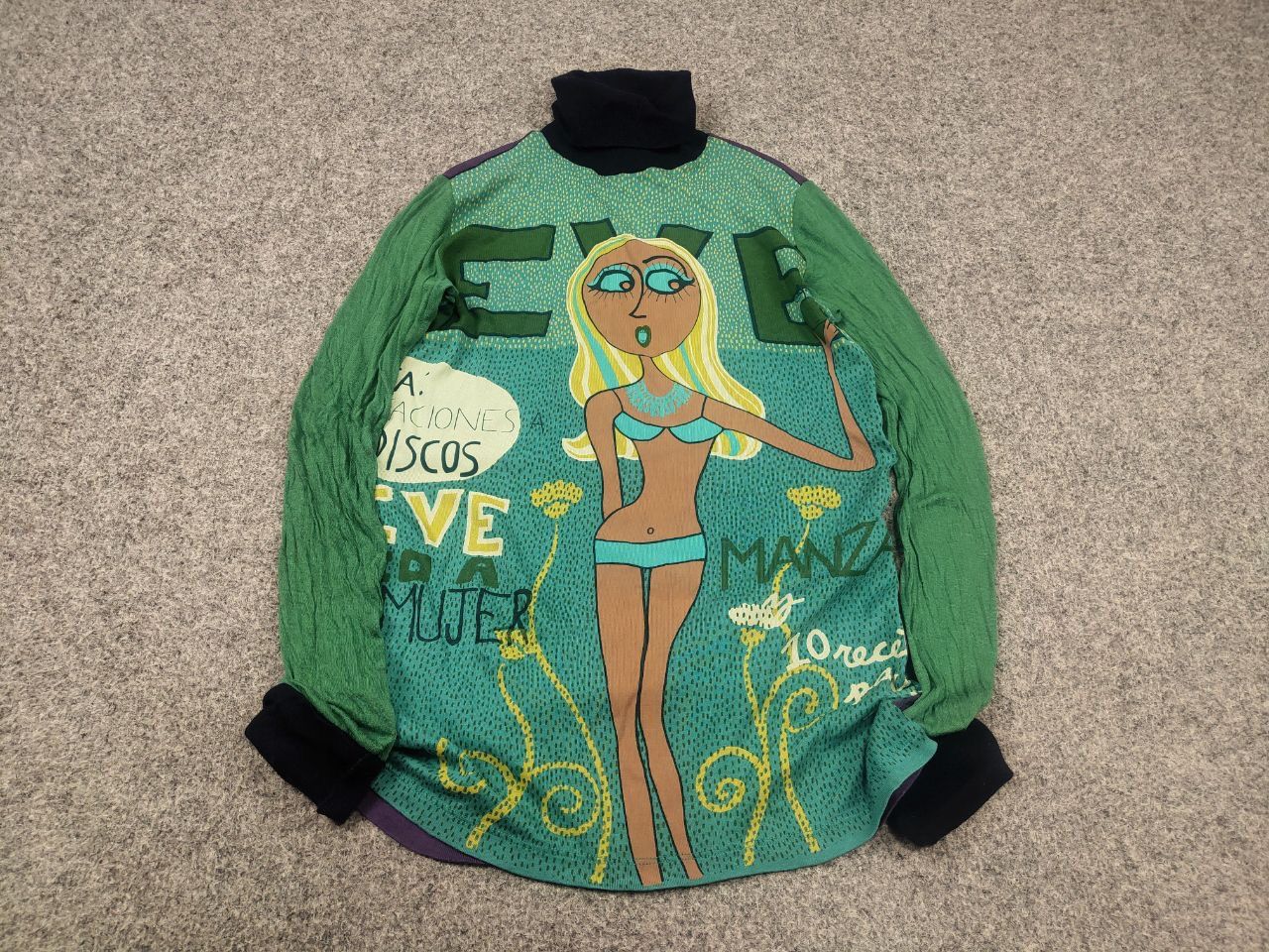 Custo Barcelona Vintage Y2K Pop Art Long sleeve Top Hysteric