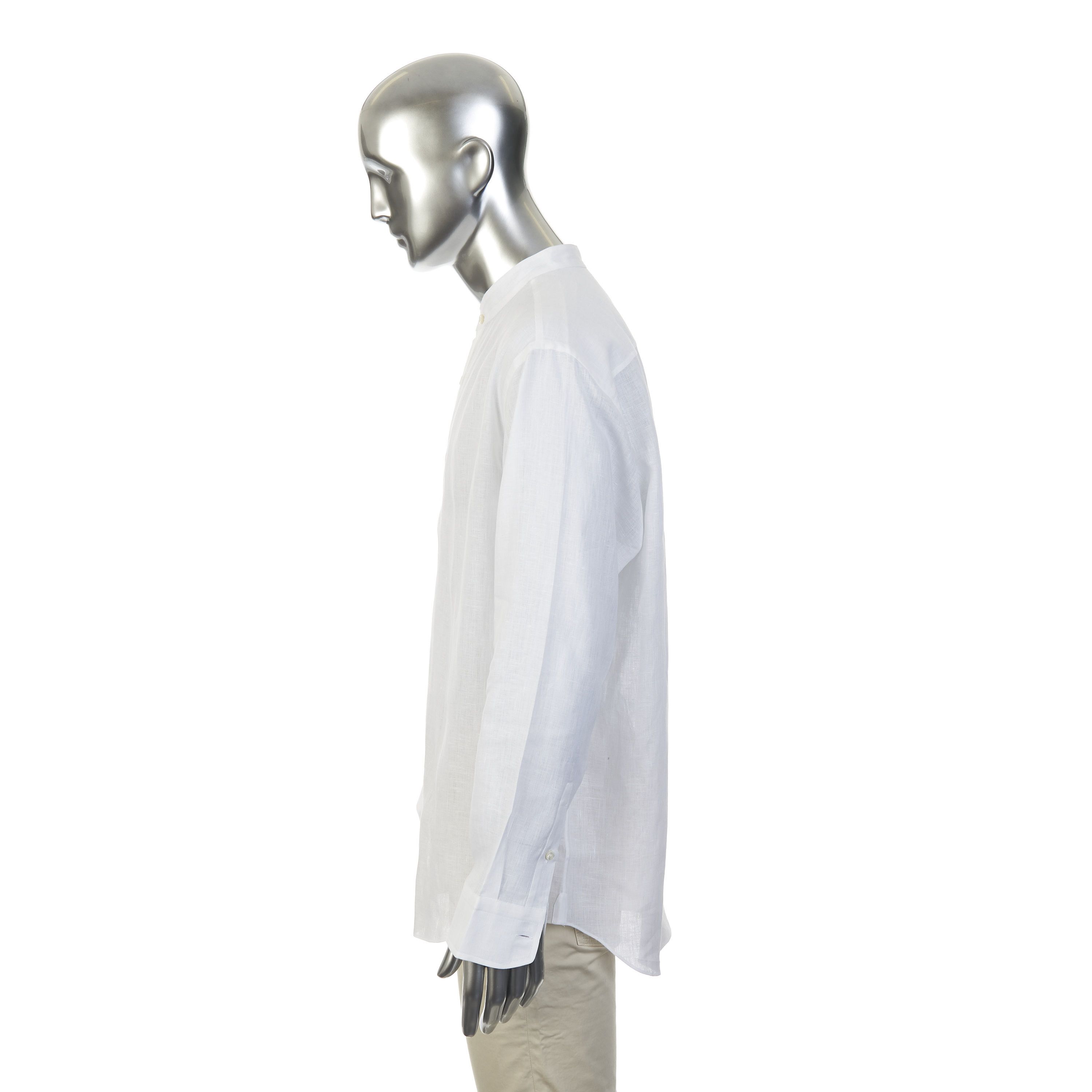 Brioni White Linen Shirt Size US XL / EU 56 / 4 - 4 Thumbnail