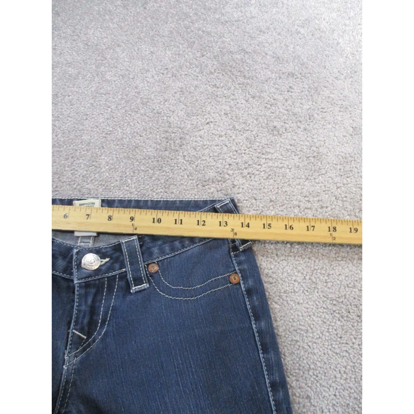 True Religion VINTAGE True Religion Womens Jeans Cropped Low Rise Dark Wash Size 26 Blue Denim Girls Size 26" / US 2 / IT 38 - 7 Thumbnail