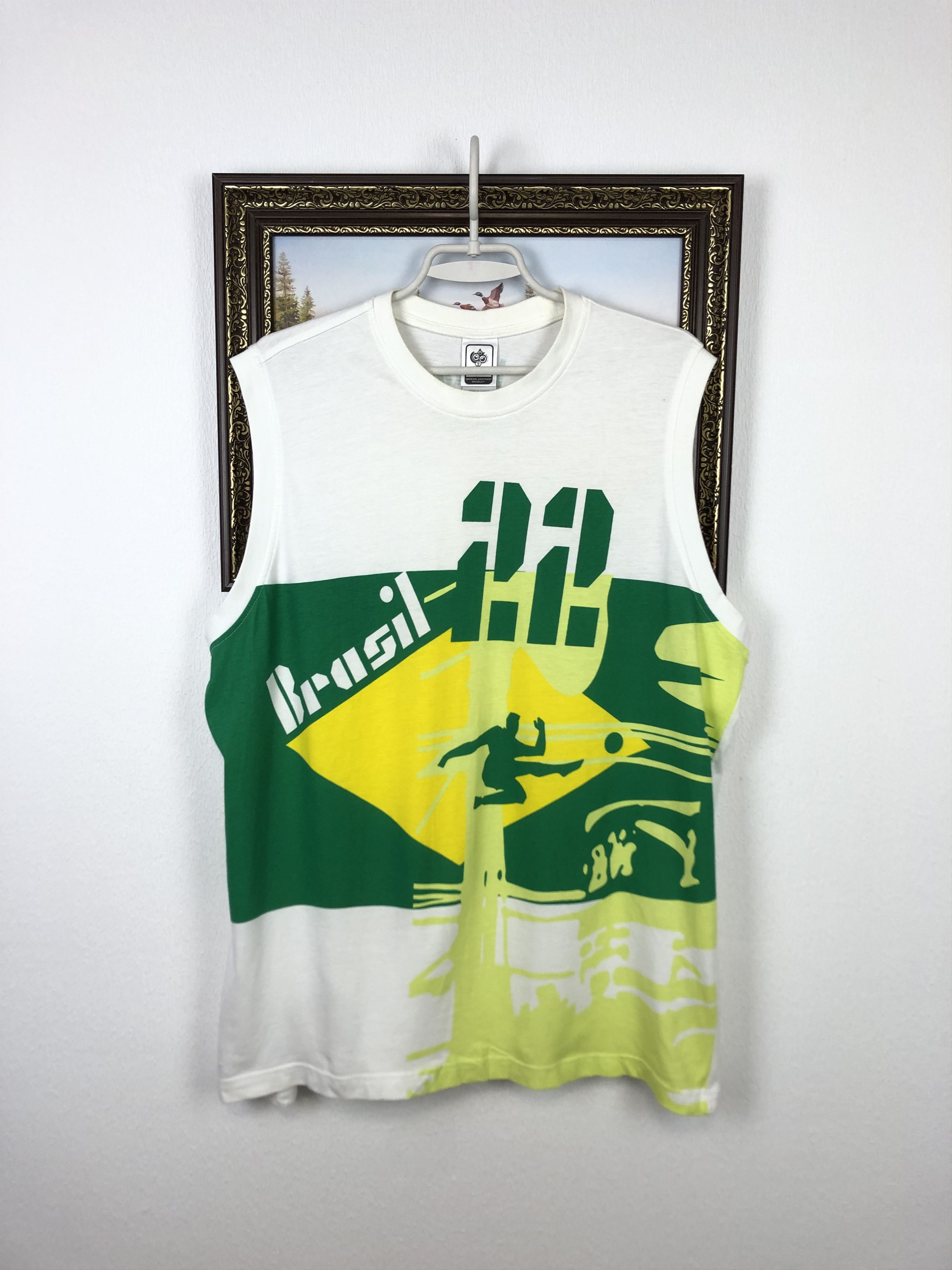 Adidas Vintage World Cup Brazil #22 Kaka Football Vest Tee Hype Size US XL / EU 56 / 4 - 1 Thumbnail