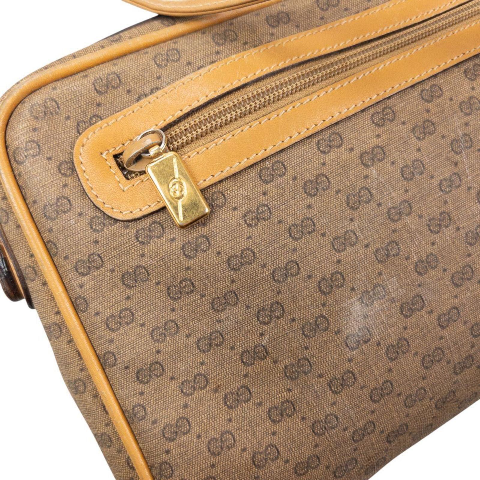 Gucci Vintage 80s Gucci Monogram Leather Crossbody Bag Size ONE SIZE - 7 Thumbnail