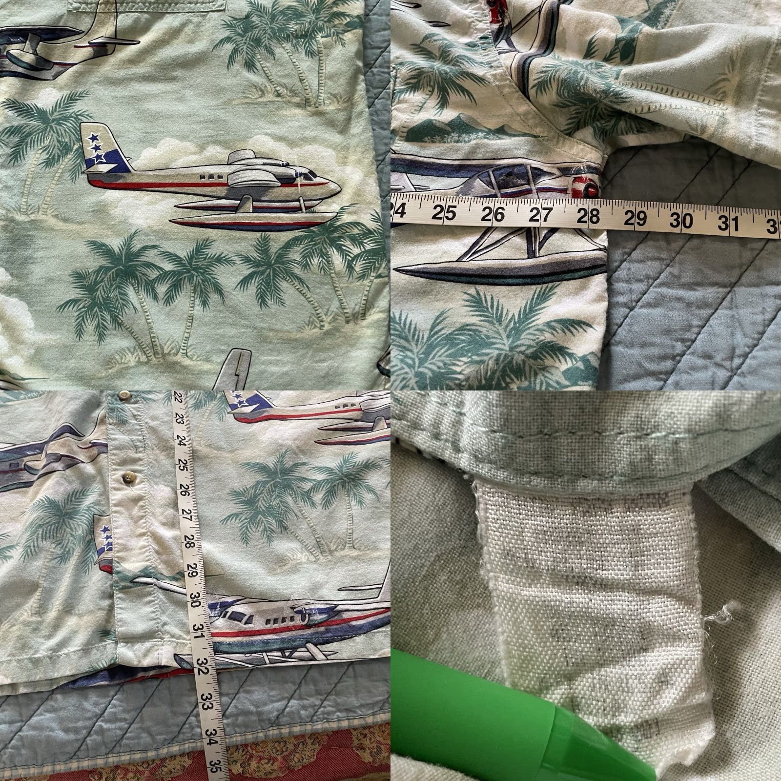 Vintage VINTAGE Weekender Shirt Mens 2XL Blue Airplane Hawaiian Retro Aloha Travel Casual Short Sleeve Button-Up Size US XXL / EU 58 / 5 - 8 Thumbnail