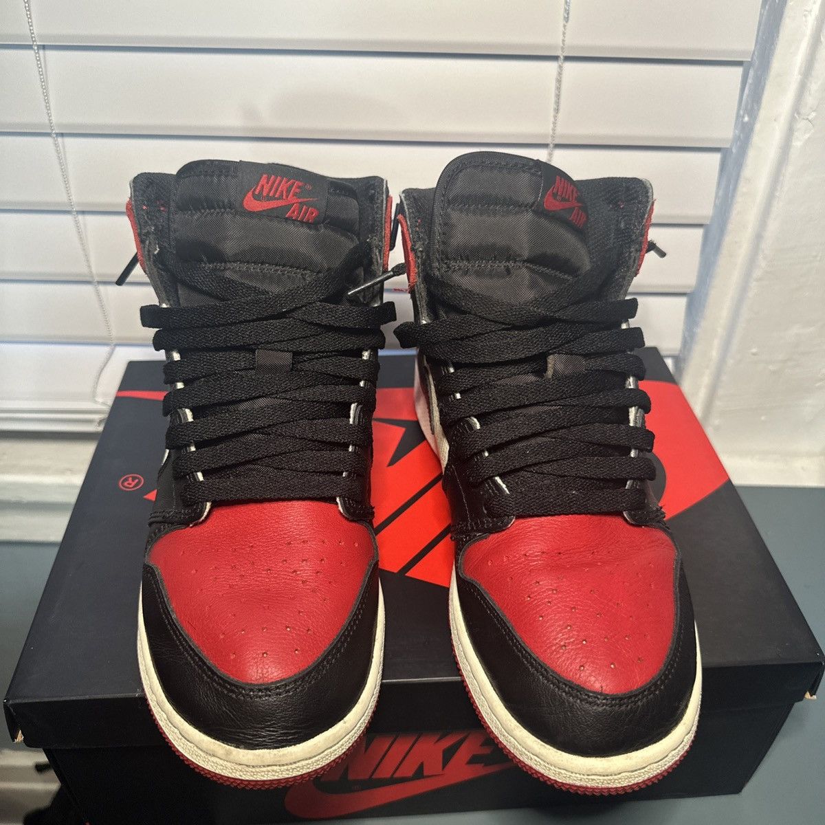 Jordan Brand × Nike Air Jordan 1 Retro High OG BG "Bred Toe" US 7Y Size US 7 / EU 40 - 5 Thumbnail