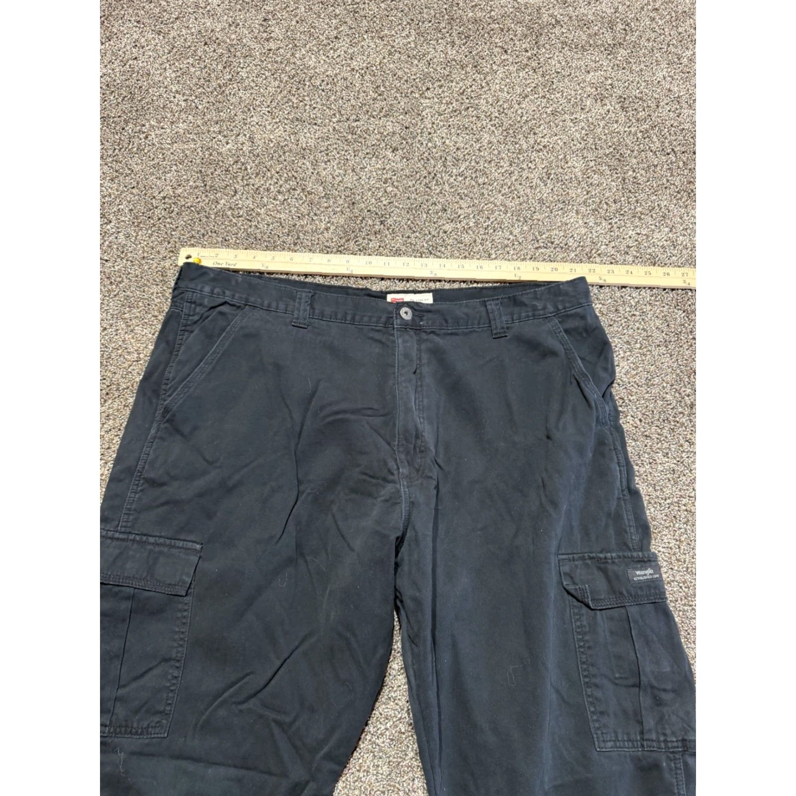 Wrangler Wrangler Cargo Pants Mens 42 Black Fleece Lined Winter 42X30 Relaxed Straight Front Cargo Pocket Solid Cotton Jeans Trousers Dream? Size US 42 / EU 58 - 7 Thumbnail