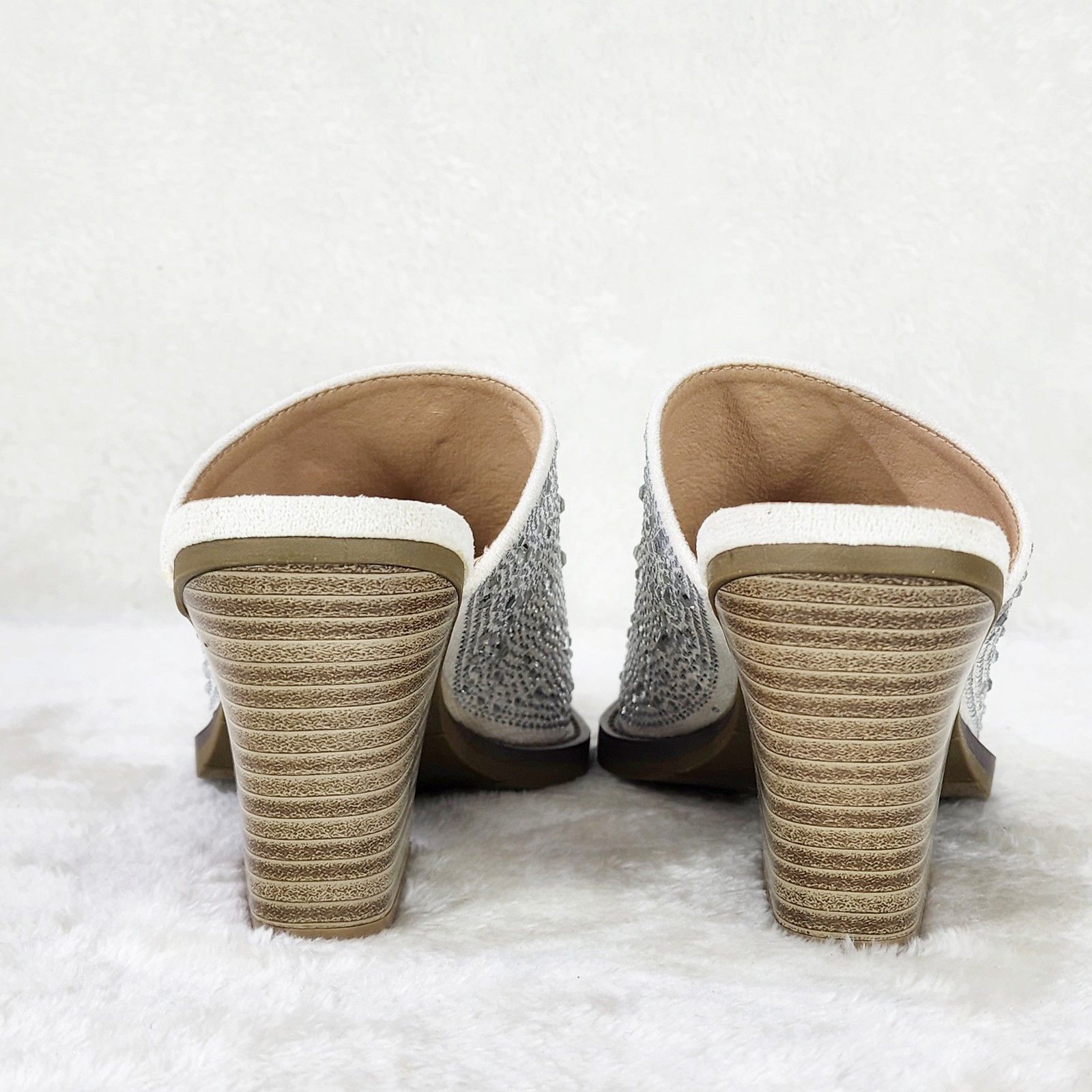 Other Vibes Western Cowgirl White Slip On Shoes Mules / Clogs Rhin Size US 7 / IT 37 - 5 Thumbnail
