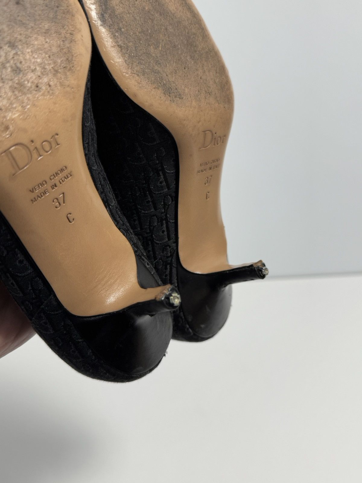 Dior Vintage Authentic Dior Diorissimo Black Jaquard Monogram Size US 7 / IT 37 - 10 Thumbnail