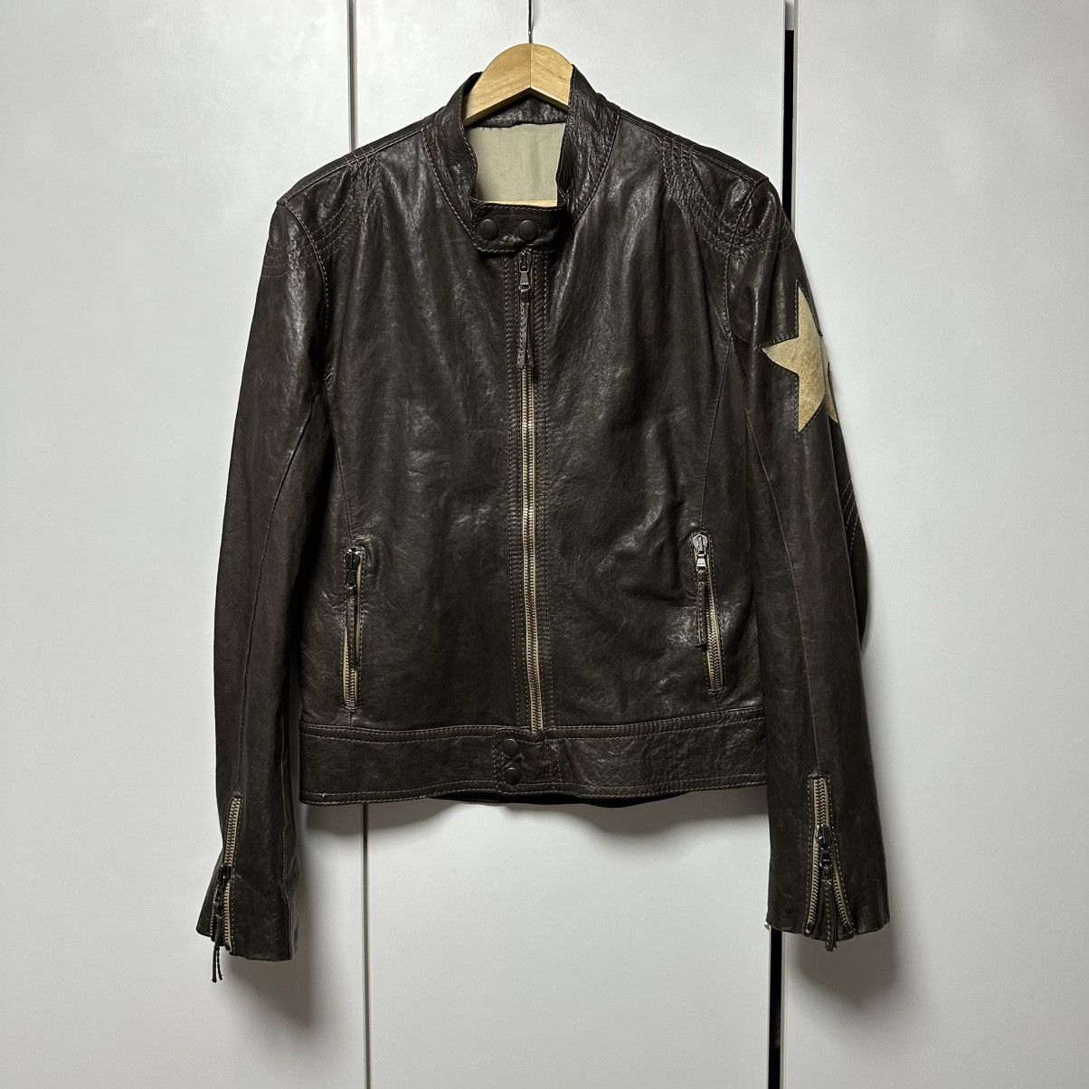 Leather Le Sentier Leather Jacket Luxury Vintage Rare Moto Size L / US 10 / IT 46 - 1 Thumbnail