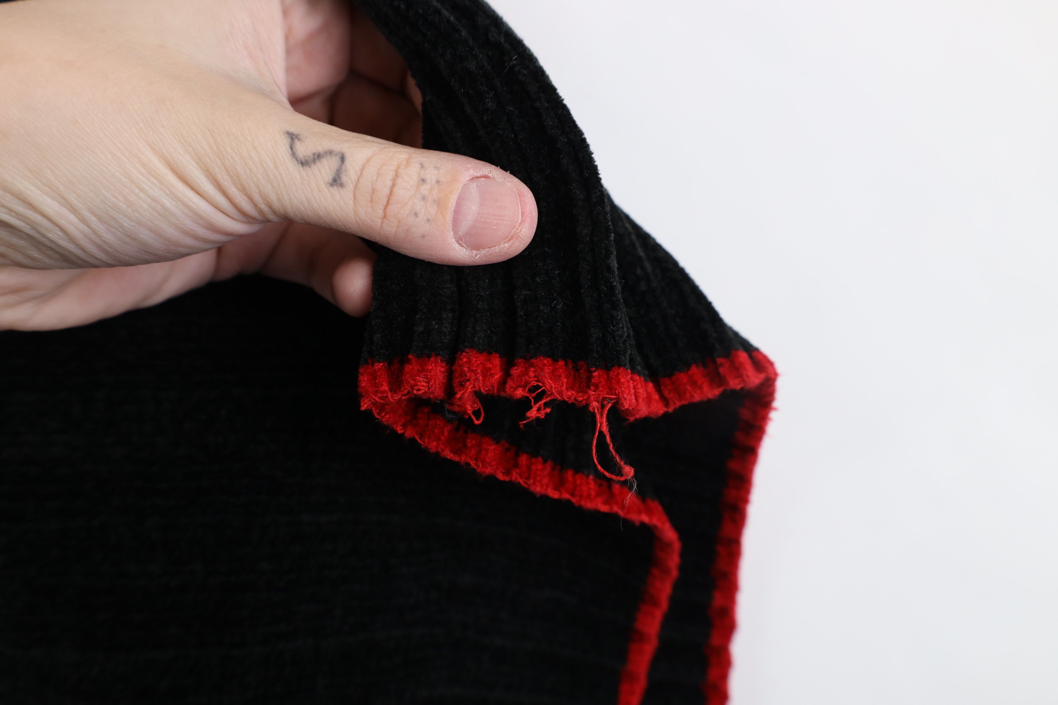 Vintage Vintage 90s Streetwear Baggy Ribbed Knit Mock Neck Sweater Size US L / EU 52-54 / 3 - 7 Thumbnail