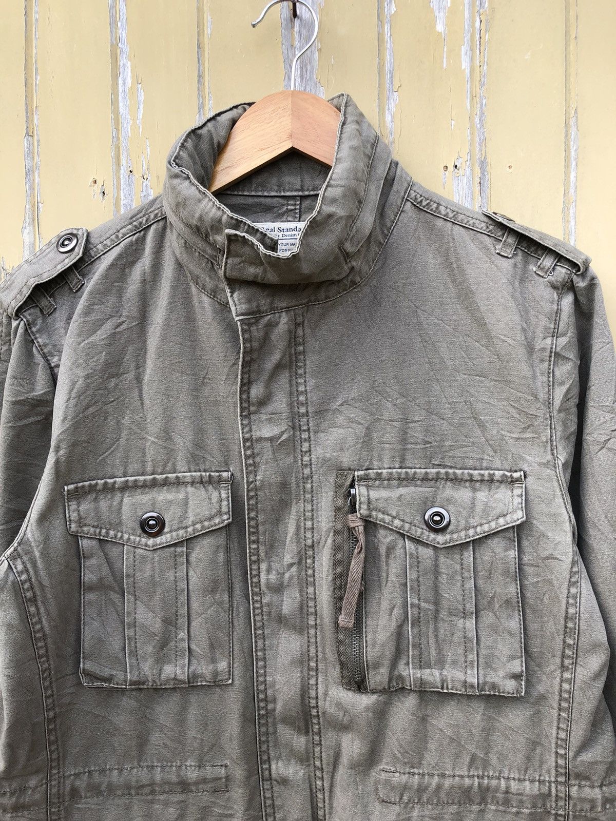 Japanese Brand Vintage Japanese Real Standard Multi Pocket Military Jacket Size US L / EU 52-54 / 3 - 2 Thumbnail