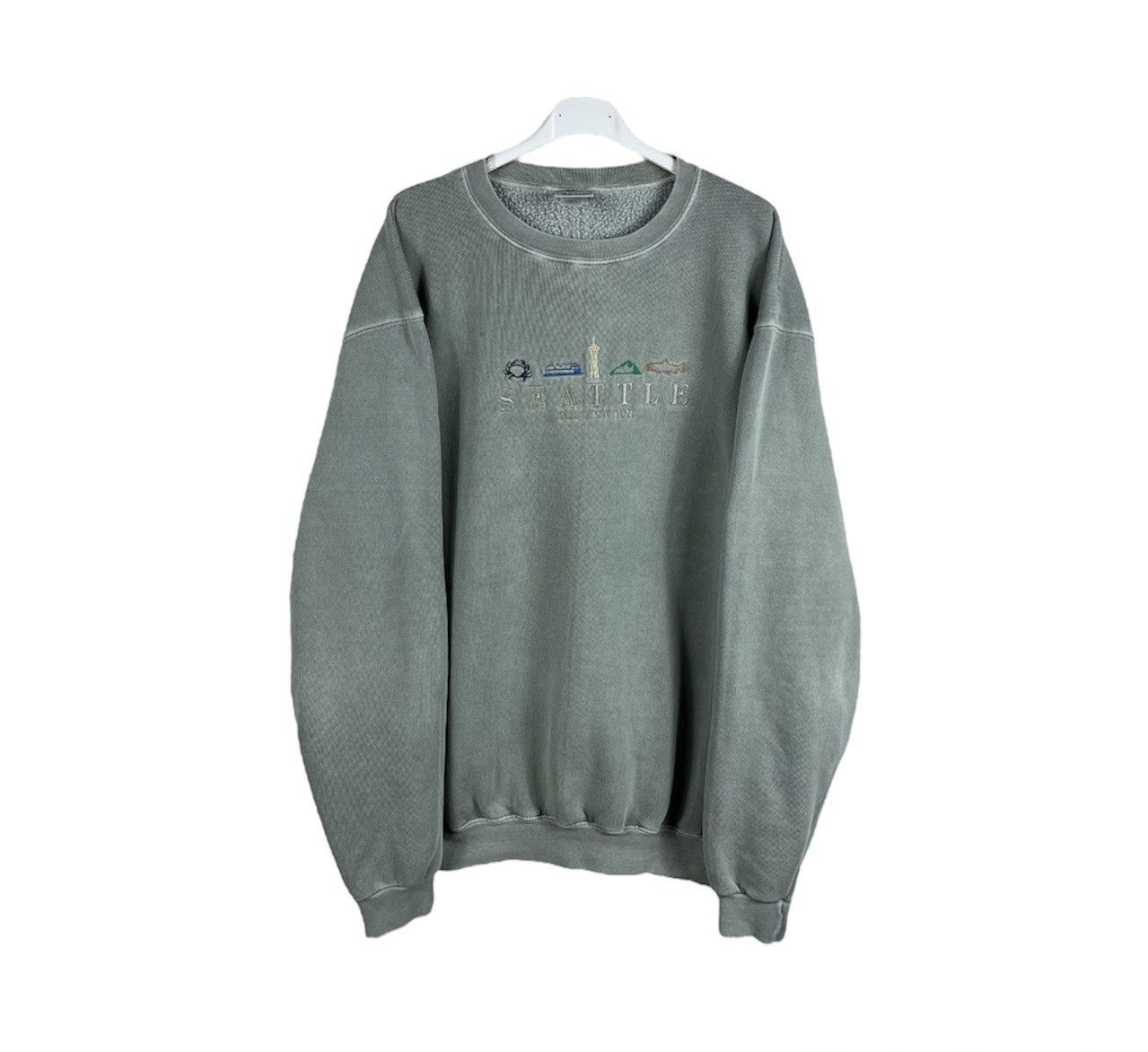 Anvil × Vintage Vintage Anvil washed 90s sweatshirt Seattle Washington logo Size US L / EU 52-54 / 3 - 1 Thumbnail
