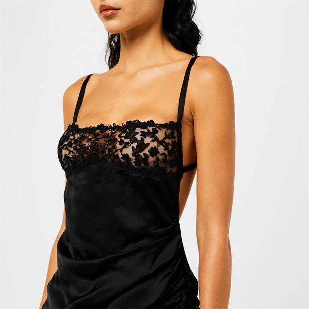 Jacquemus o1g2r1mq1024 Mini Dress in Black Size M / US 6-8 / IT 42-44 - 3 Thumbnail