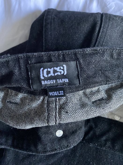 CCS Baggy Taper Denim Jeans - Black