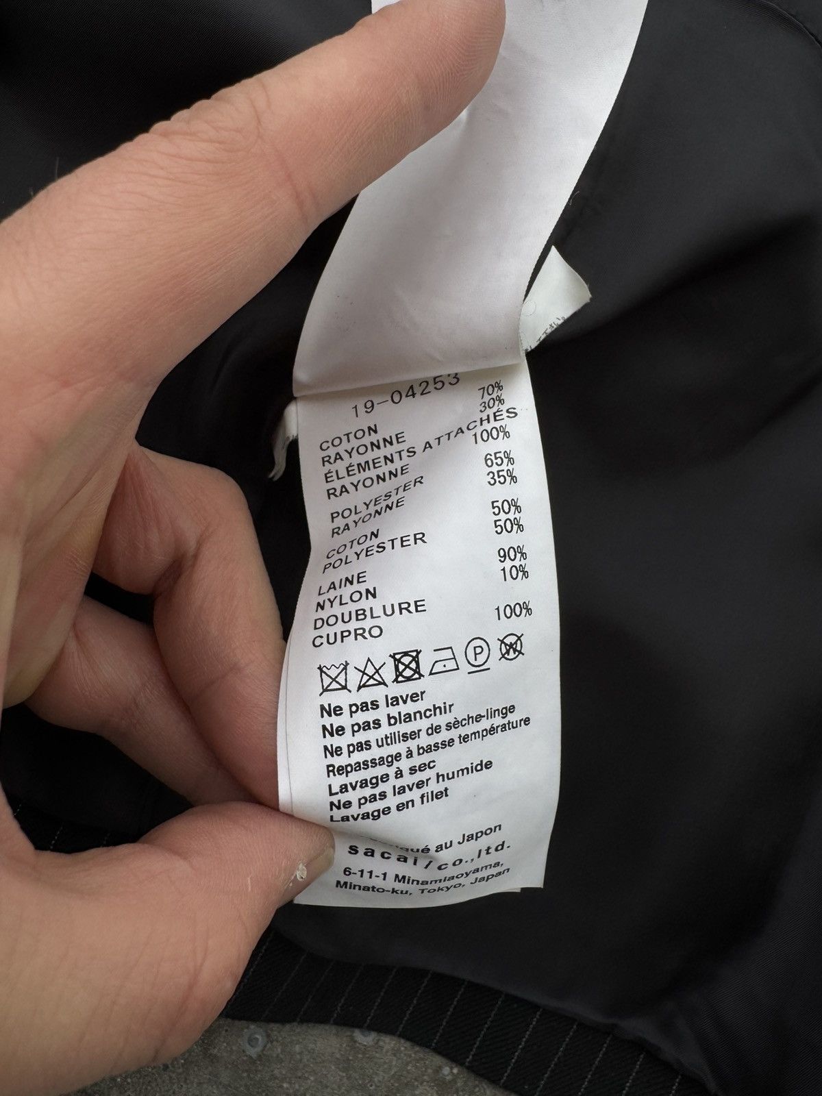 Japanese Brand × Sacai Ultra Rare Sacai x Dr. woo SS19 Jacket with marine grail Size US M / EU 48-50 / 2 - 12 Thumbnail