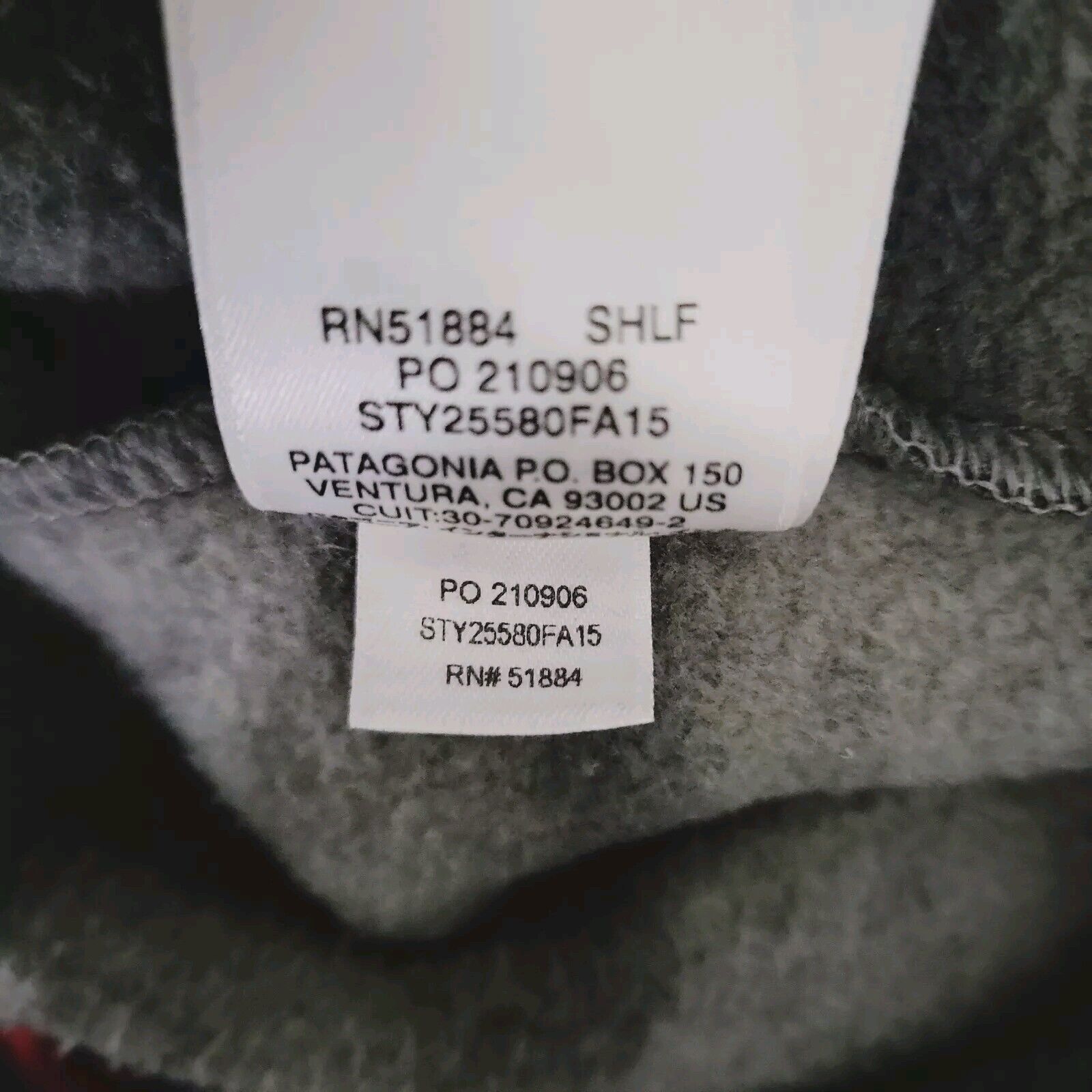 Patagonia Patagonia Men's Synchilla Stone Fleece Snap Pullover 2015 Size US L / EU 52-54 / 3 - 12 Thumbnail