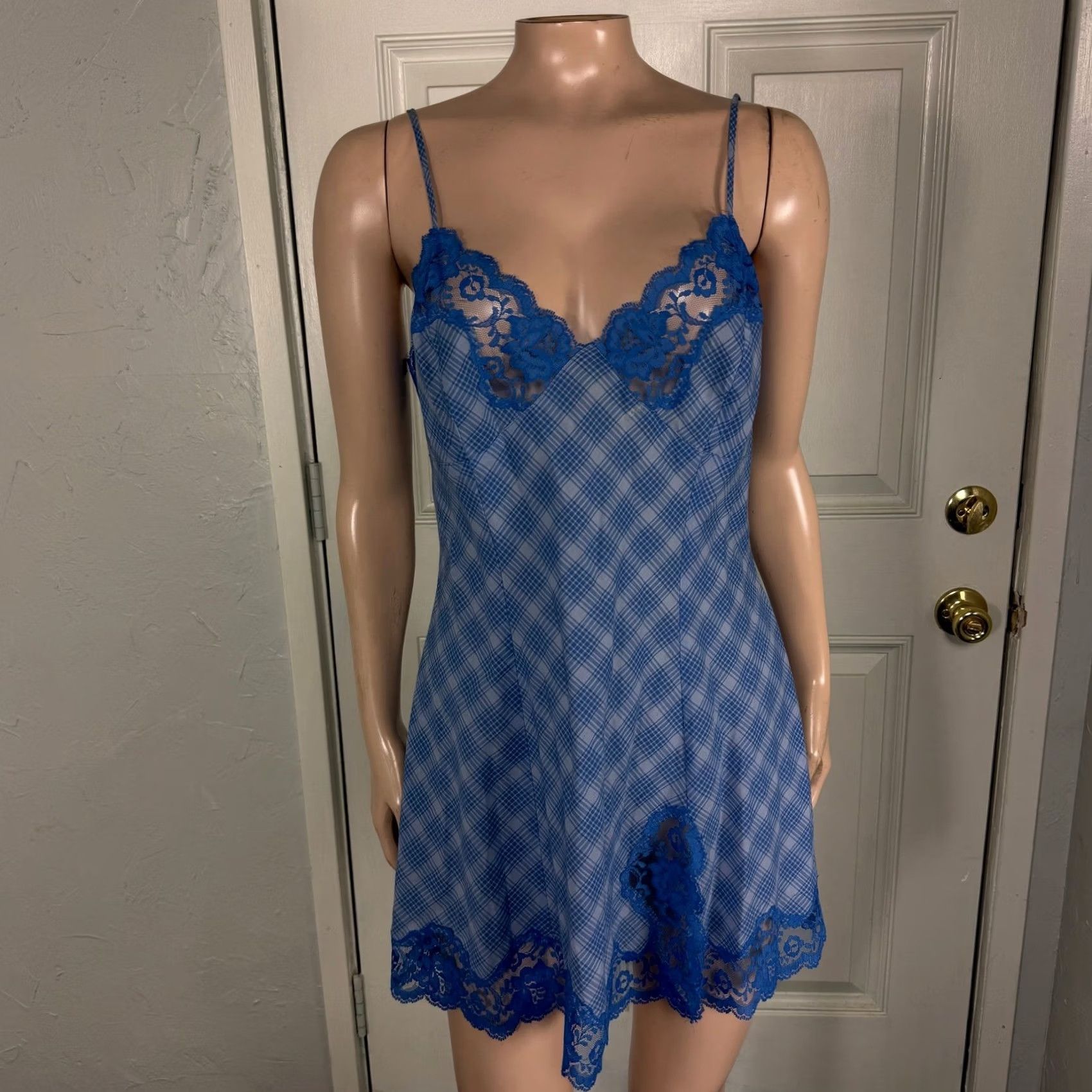 Victoria's Secret VINTAGE Victorias secret Lingerie Mini dress Lace Plaid RARE Y2K Medium Size M / US 6-8 / IT 42-44 - 2 Thumbnail