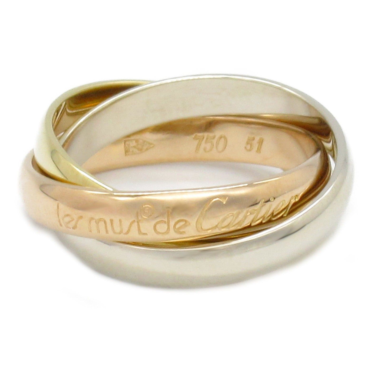 Cartier Cartier Trinity Ring K18 (Yellow Gold) K18Wg (White (Pink Gold Size ONE SIZE - 1 Thumbnail