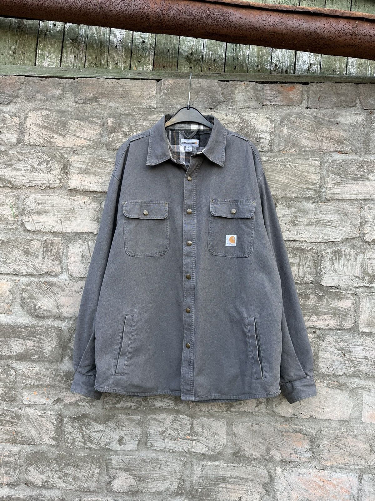 Carhartt × Vintage Vintage 90s Carhartt Heavy Overshirt Jacket Size US L / EU 52-54 / 3 - 1 Thumbnail