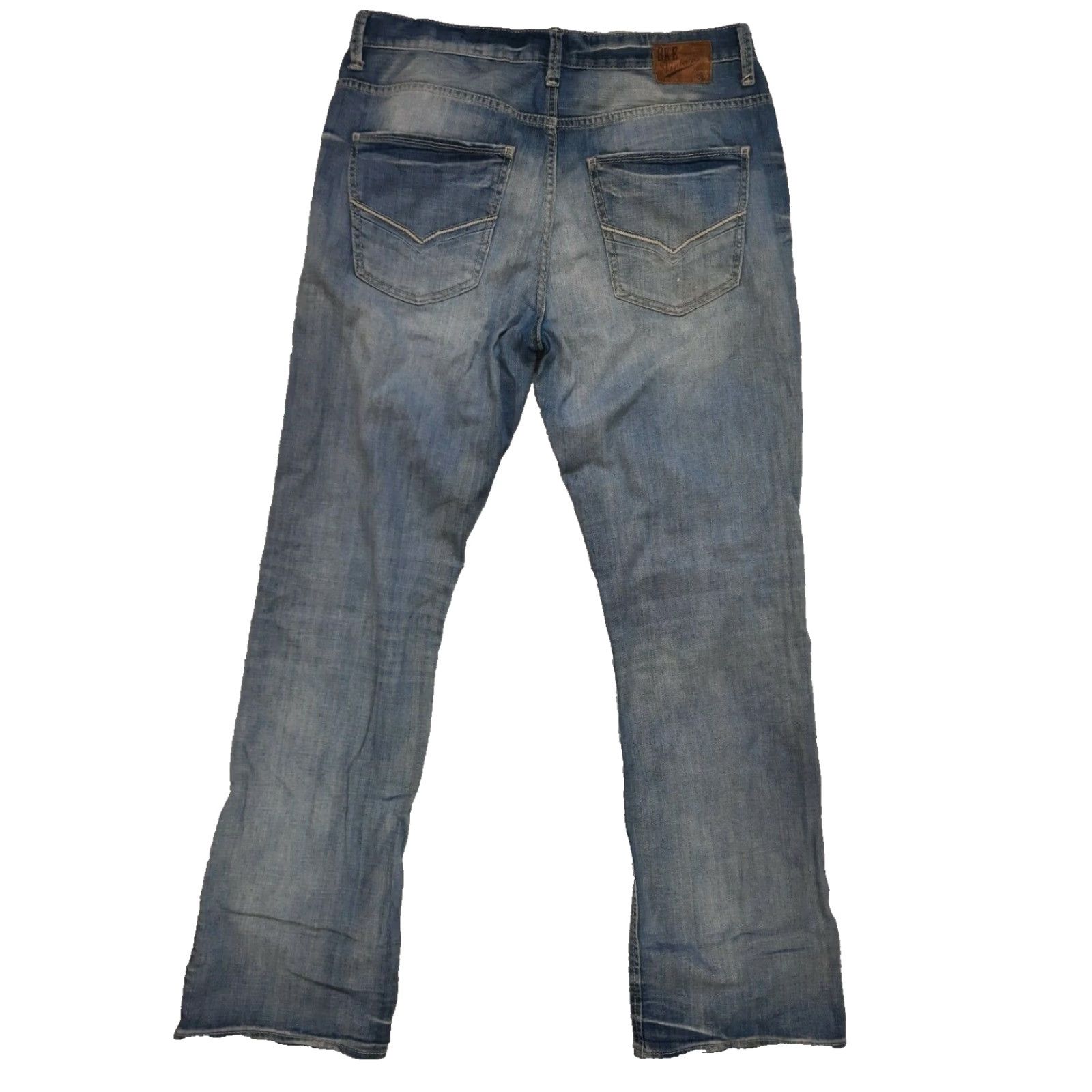 BKE VINTAGE BKE Welder Denim Jeans 36L 36x33 M2M Distressed Mens Straight Cotton Elastane Blue 1967 Size US 36 / EU 52 - 2 Thumbnail