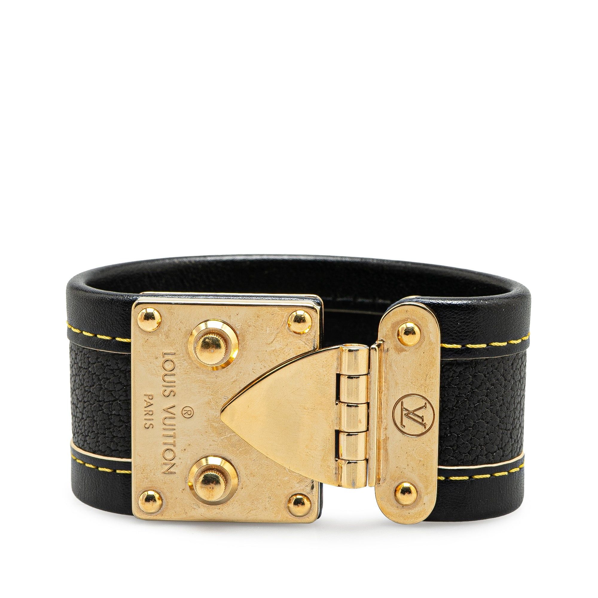 Louis Vuitton Louis Vuitton Suhali Leather Koala Bracelet Black Size ONE SIZE - 1 Thumbnail
