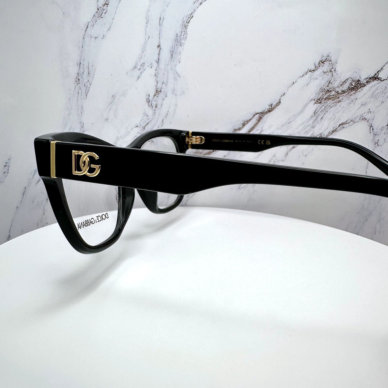 Dolce & Gabbana New Dolce&Gabbana Eyeglasses Black Square Gold Metal Frames Size ONE SIZE - 21 Thumbnail