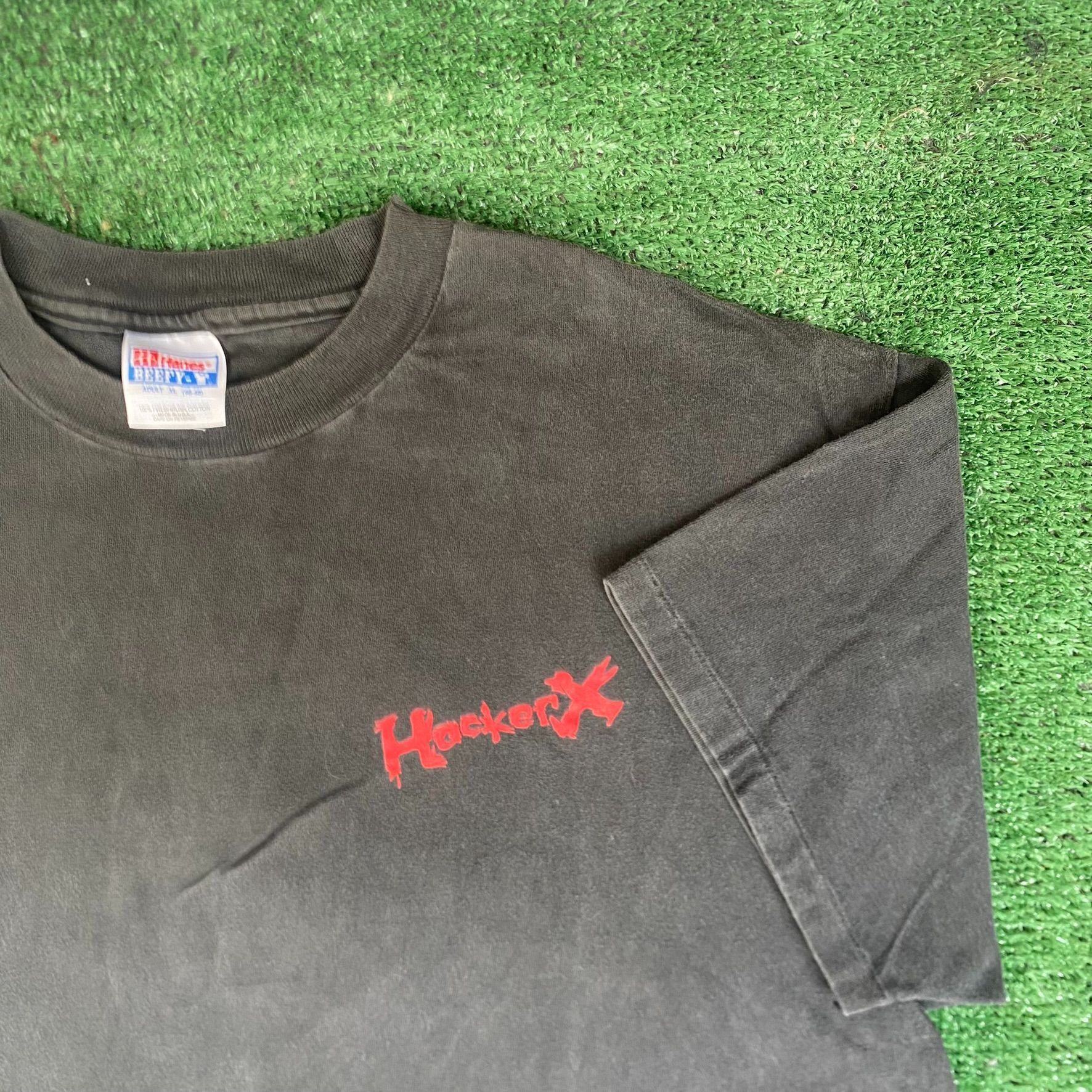 Hanes Vintage 90s Hacker Convention Shirt Cyber Security Tee Size US XL / EU 56 / 4 - 2 Thumbnail
