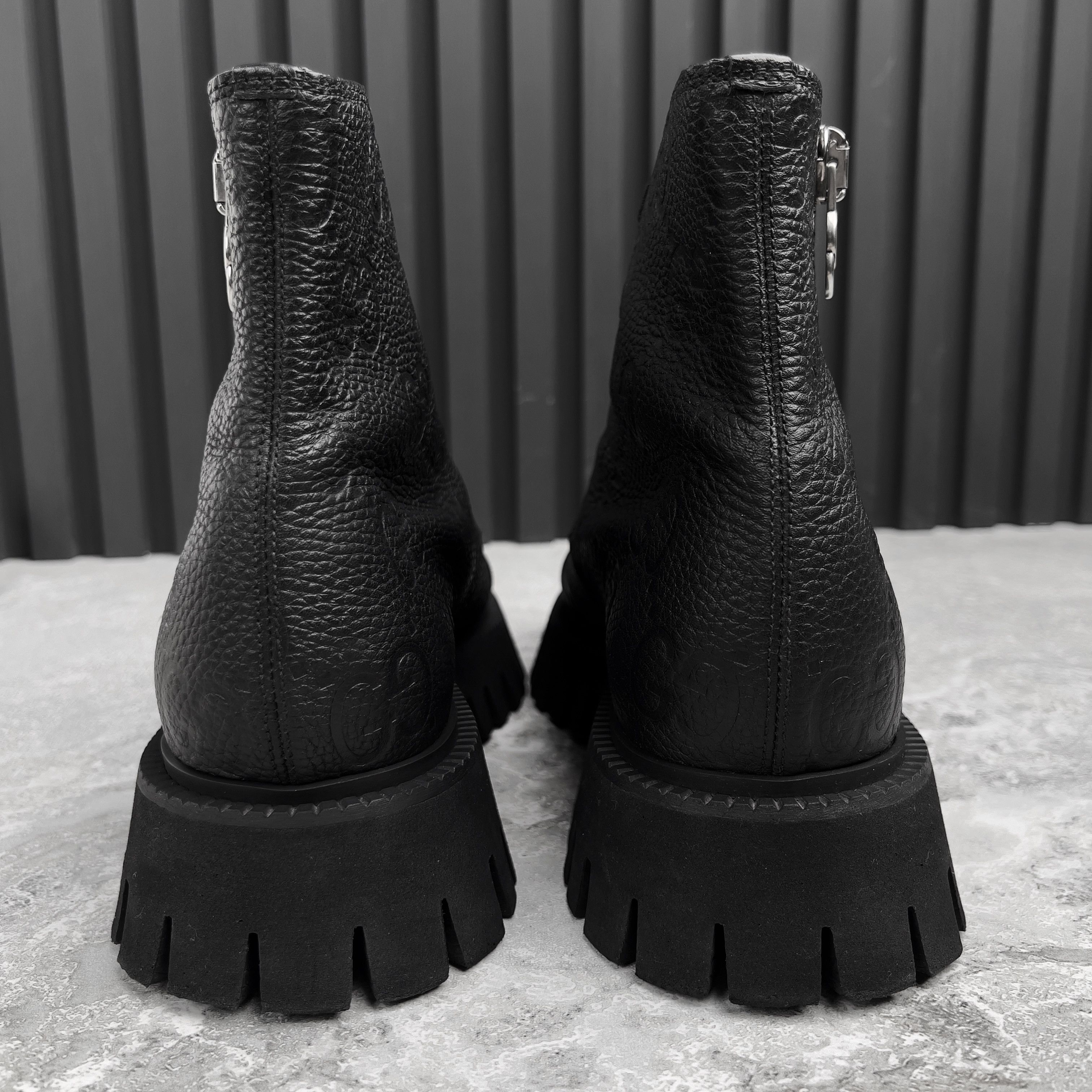 Gucci Gucci Combat Boots Interlocking G Monogram Side Zip Lug Sole Size US 7.5 / EU 40-41 - 9 Thumbnail