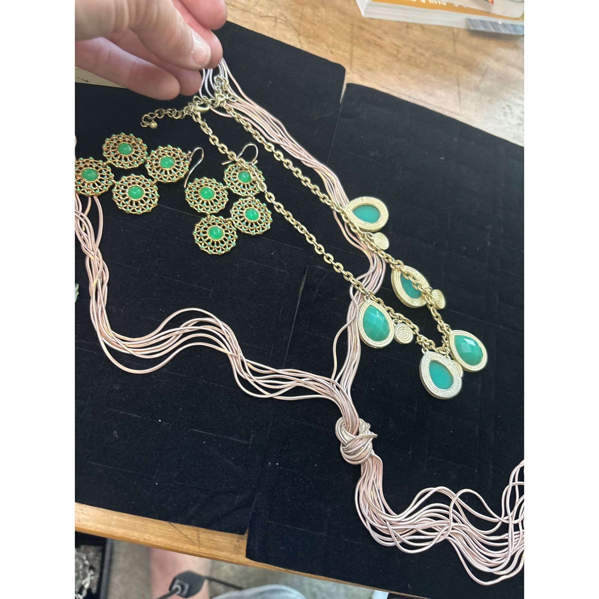 Other VERSONA Turquoise & Gold Statement Necklaces And Earring Set Size ONE SIZE - 5 Thumbnail