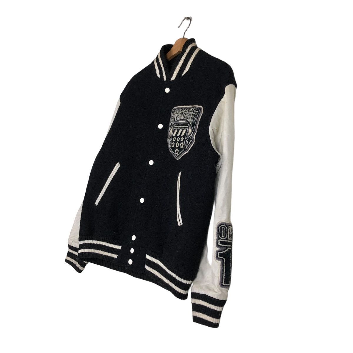Hysteric Glamour 🔥VINTAGE VARSITY JACKET LEATHER ONBOARD EMBROIDERY BIG LOGO Size US M / EU 48-50 / 2 - 4 Thumbnail