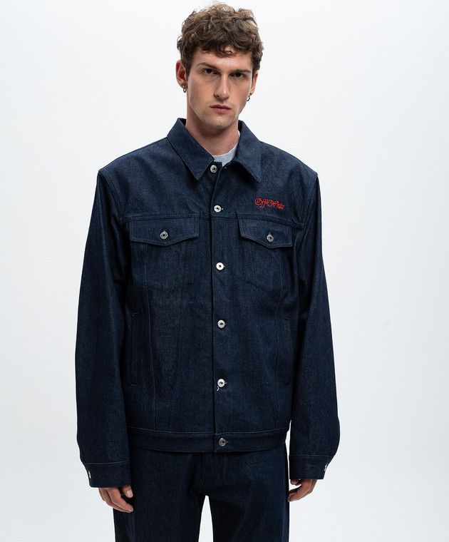 Off-White o1s22i1n1124 Denim Jacket in Blue Size US S / EU 44-46 / 1 - 3 Thumbnail