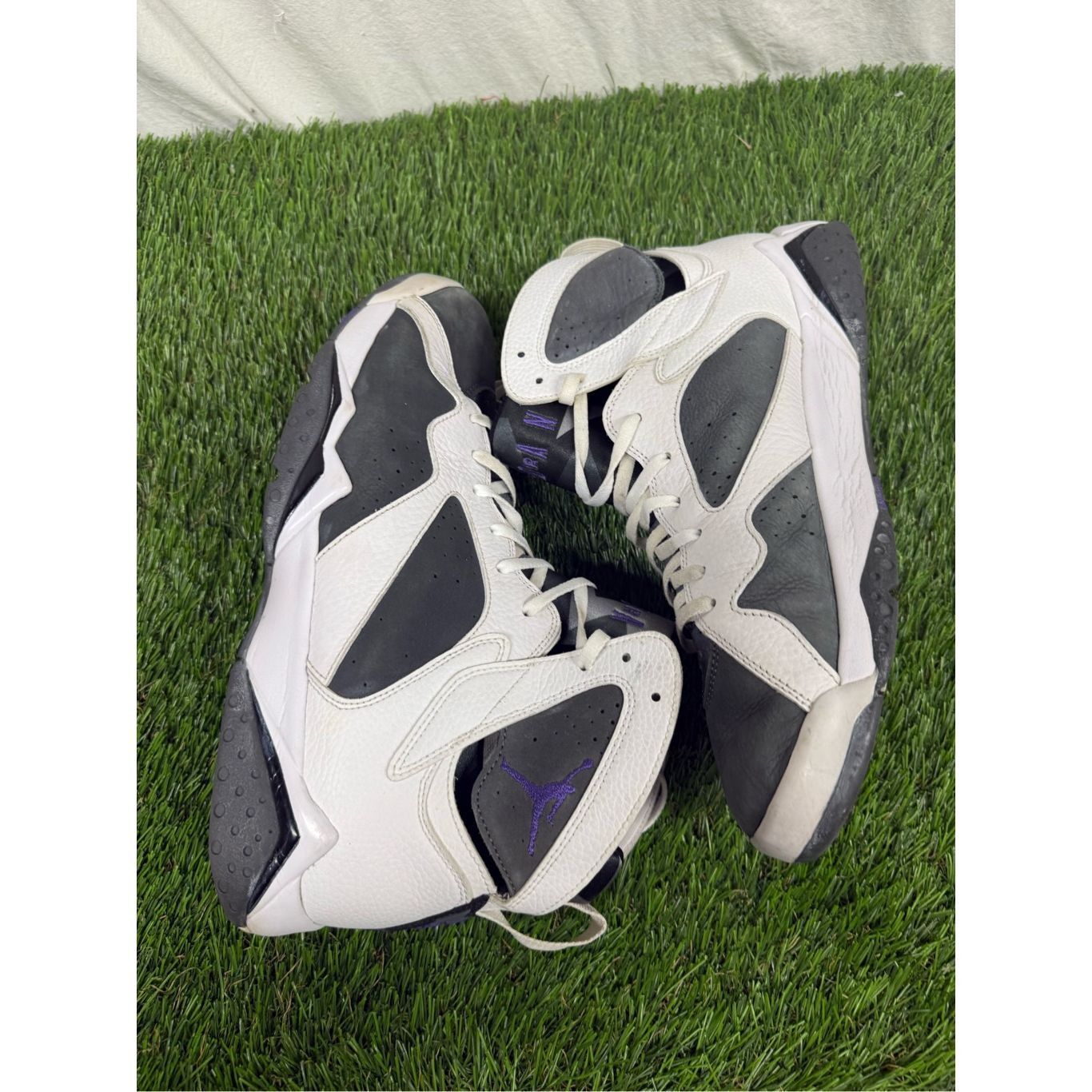 Jordan Brand 13 Air Jordan 7 Retro 'Flint' 2021 Men's White Gray Purple B Size US 13 / EU 46 - 5 Thumbnail