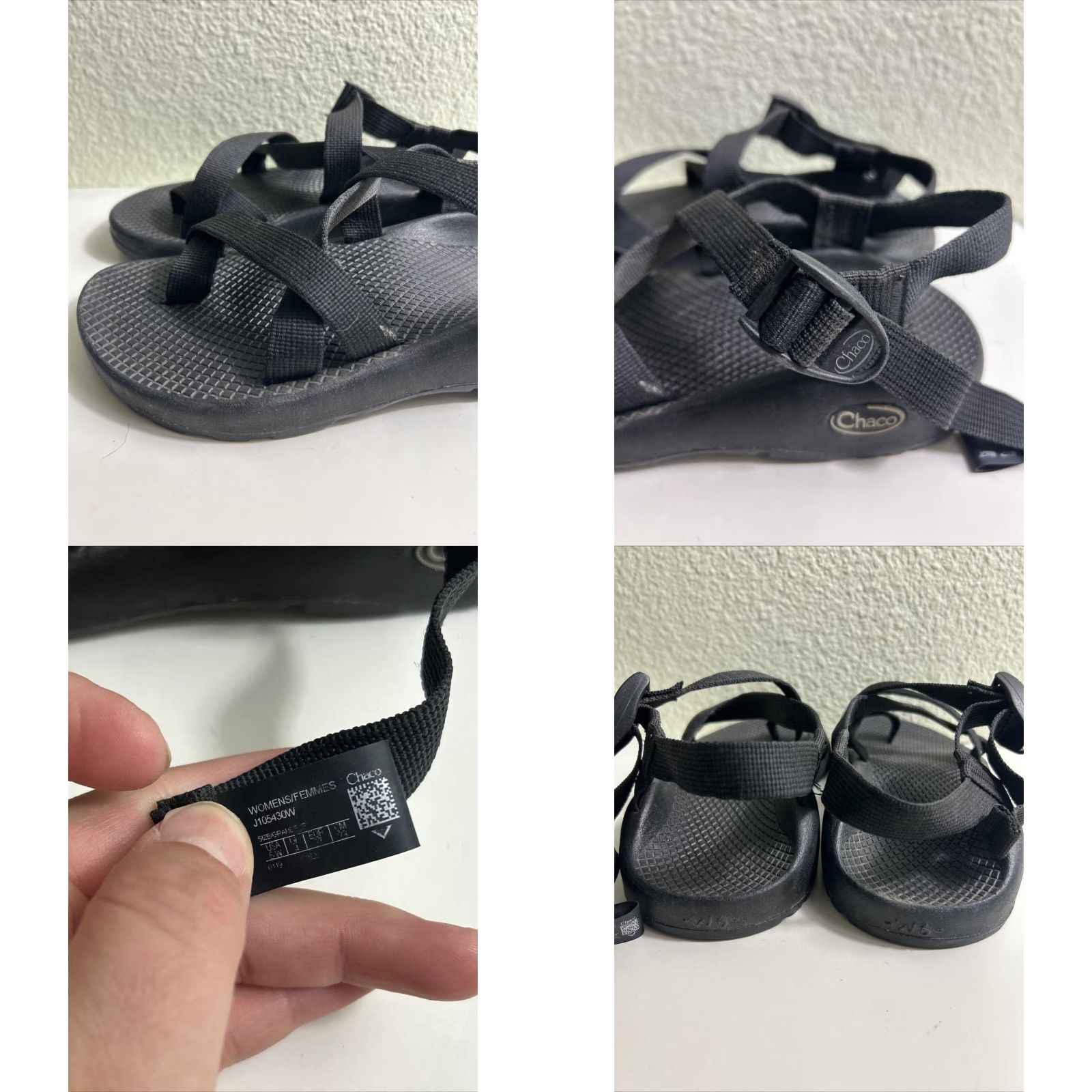 Chaco Chaco ZCloud 2 Sandal Women Solid Black Toe Loop Size 6 Sandal Womens Black ZCloud 2 Size US 6 / IT 36 - 8 Thumbnail