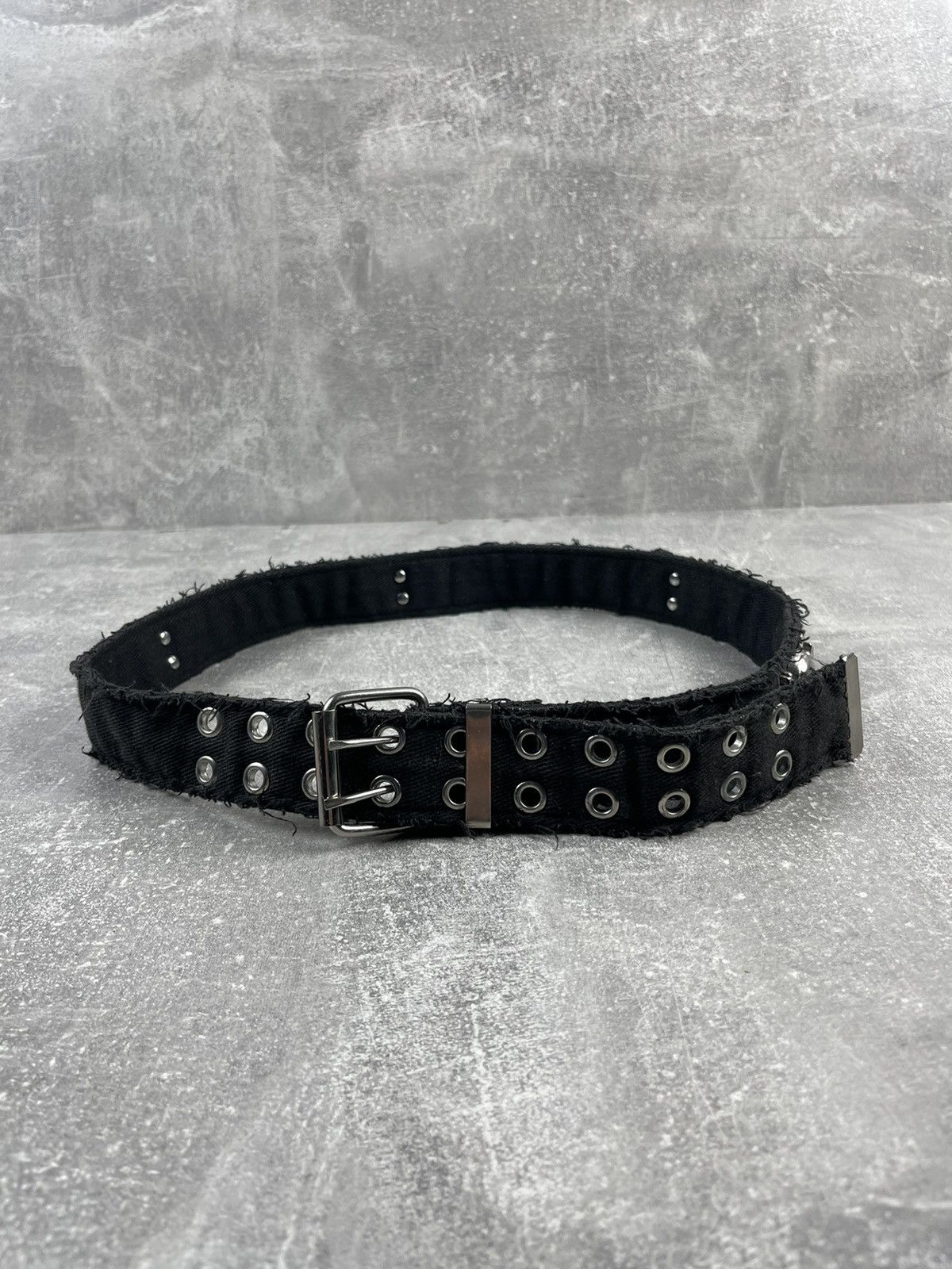 Vintage Vintage HandMade Black Avant Garde Skulls Cotton Belt Size ONE SIZE - 2 Thumbnail