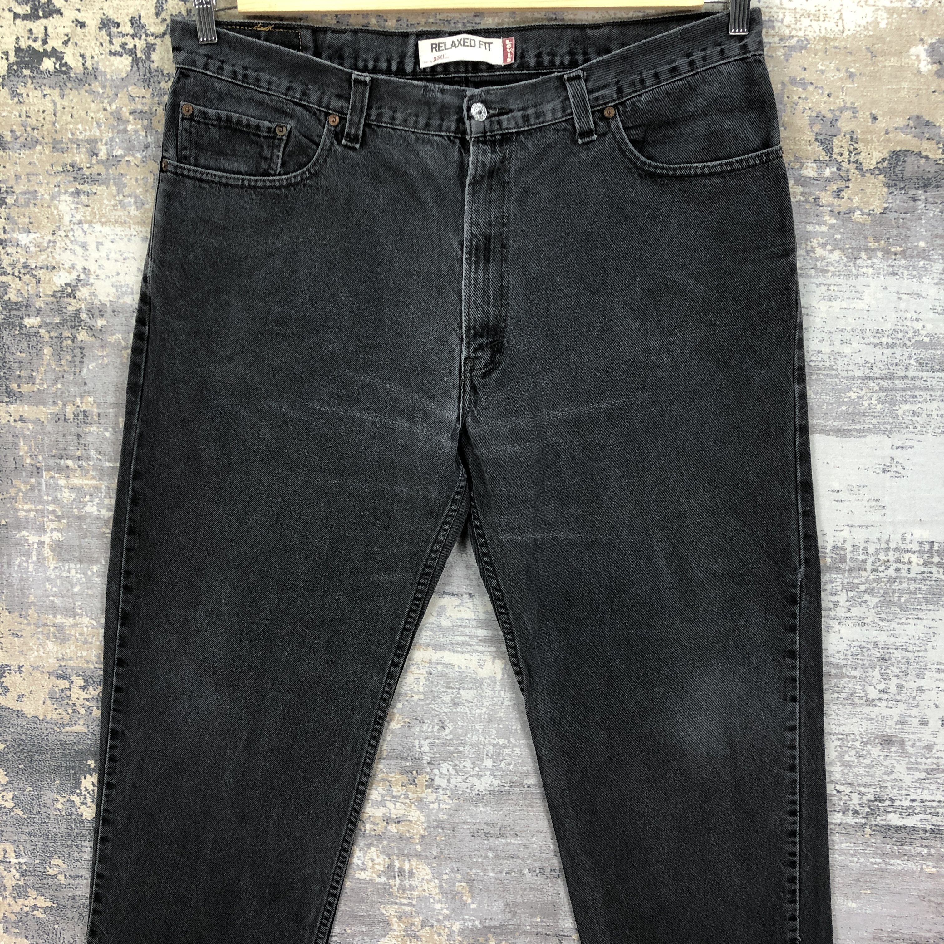 Levi's Vintage Levis Faded Black Jeans Levi's 550 Stonewash Denim Size US 40 / EU 56 - 3 Thumbnail