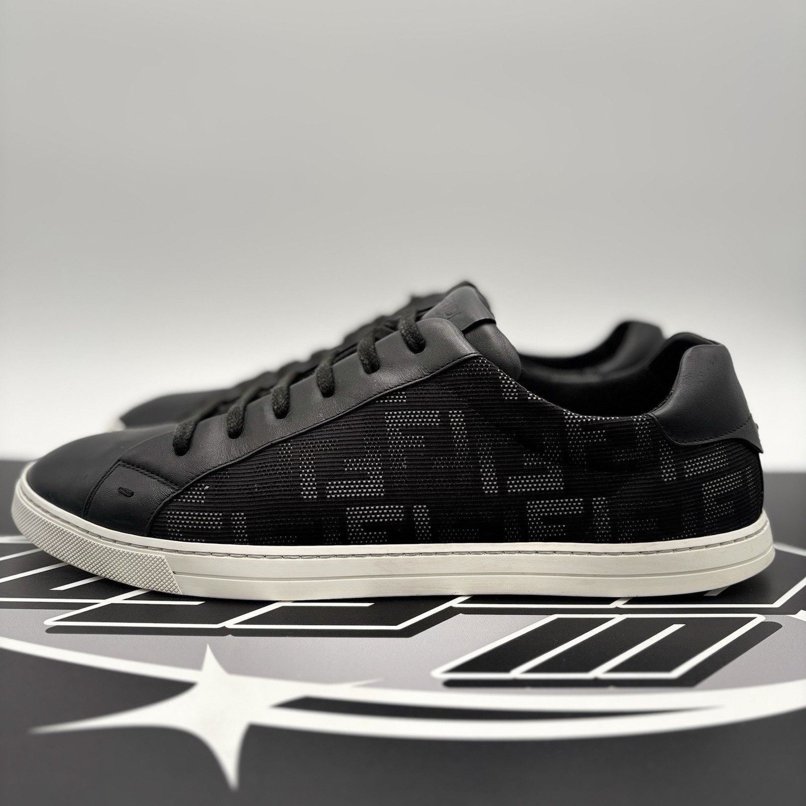 Fendi Fendi FF Flash Logo Low ‘ Monogram Black ‘ Size US 13 / EU 46 - 1 Thumbnail