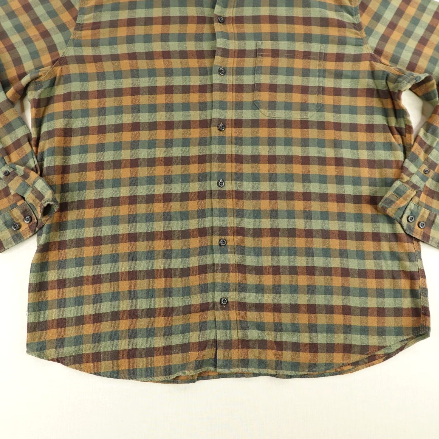 Vintage LL Bean Shirt Mens XL Green Plaid Comfort Stretch Flannel Outdoor Button-Up Button-Down Collar Size US XL / EU 56 / 4 - 4 Thumbnail