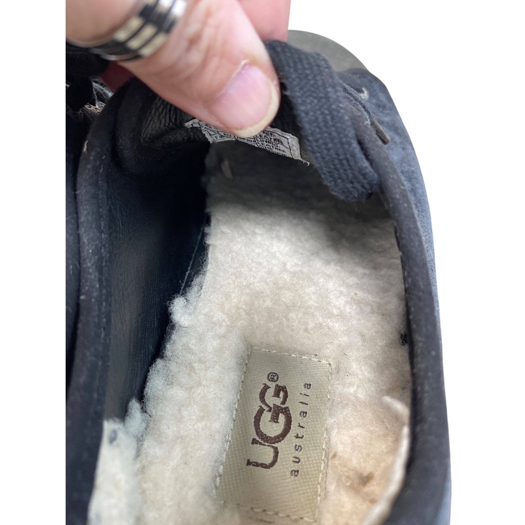 Ugg Ugg Australia wms black suede sherling lace casual shoes sz Size US 8 / IT 38 - 7 Thumbnail