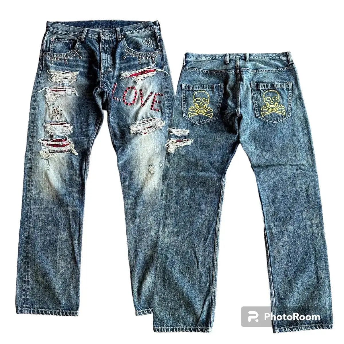 Seditionaries STEALS💥RNA JAPAN Jeans Spike/Studded Distressed Denim Pants Size US 32 / EU 48 - 1 Thumbnail