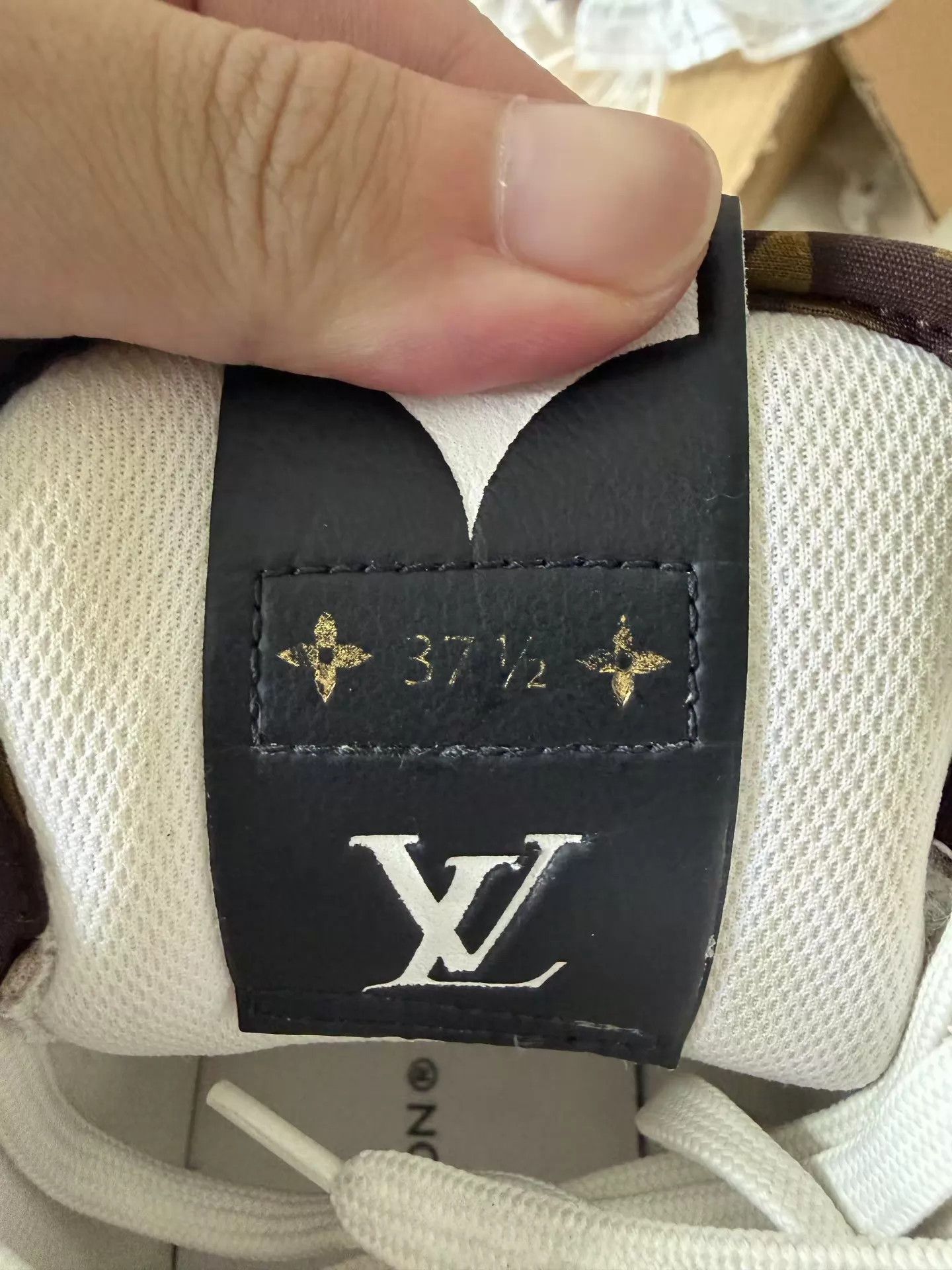 Louis Vuitton LV High-Top Sneakers WhiteGray 2Tone 37.5 98 New Size US 7 / IT 37 - 7 Thumbnail