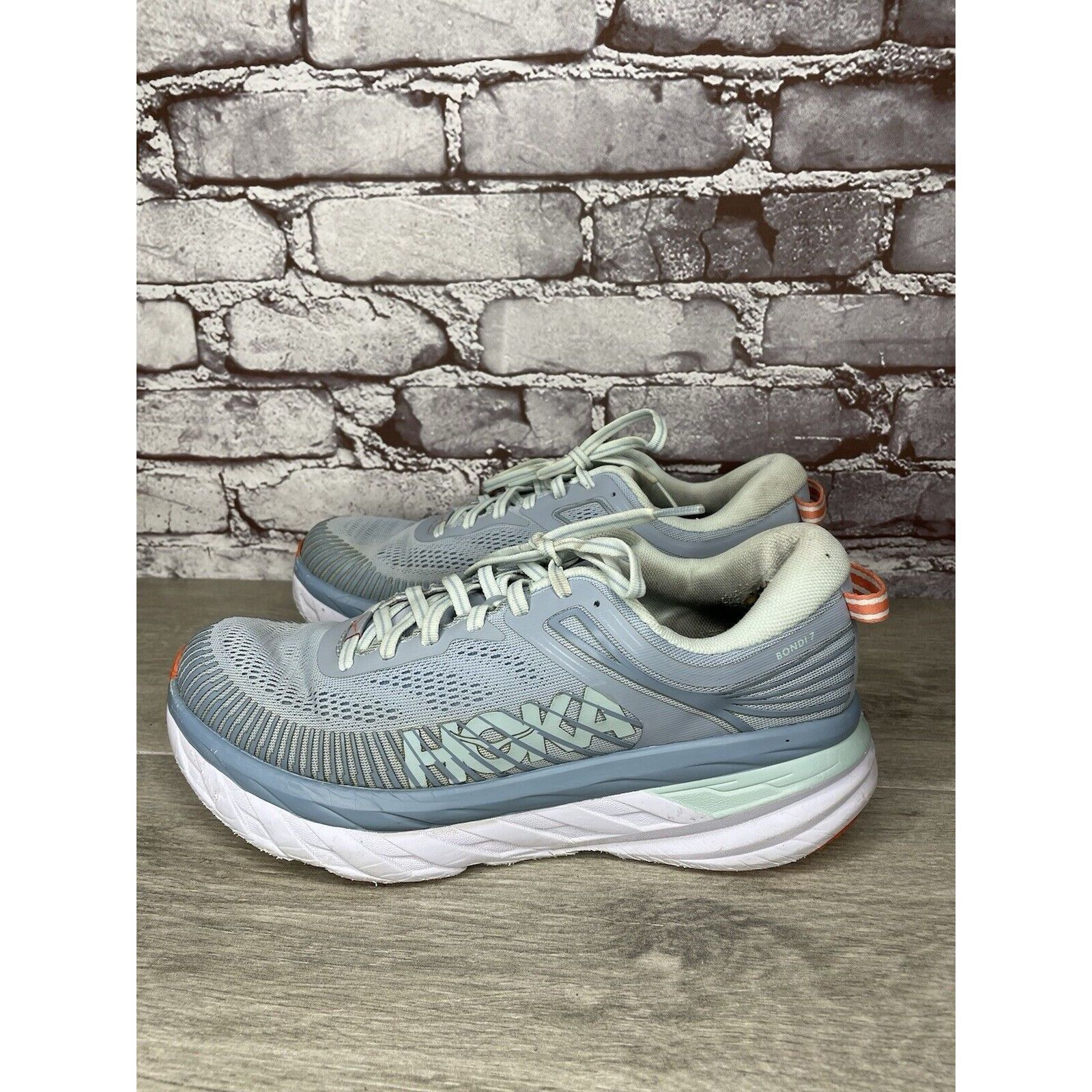 Hoka Hoka One One Bondi 7 1110519 Blue Synthetic Running Shoes Wo Size US 9 / IT 39 - 1 Thumbnail