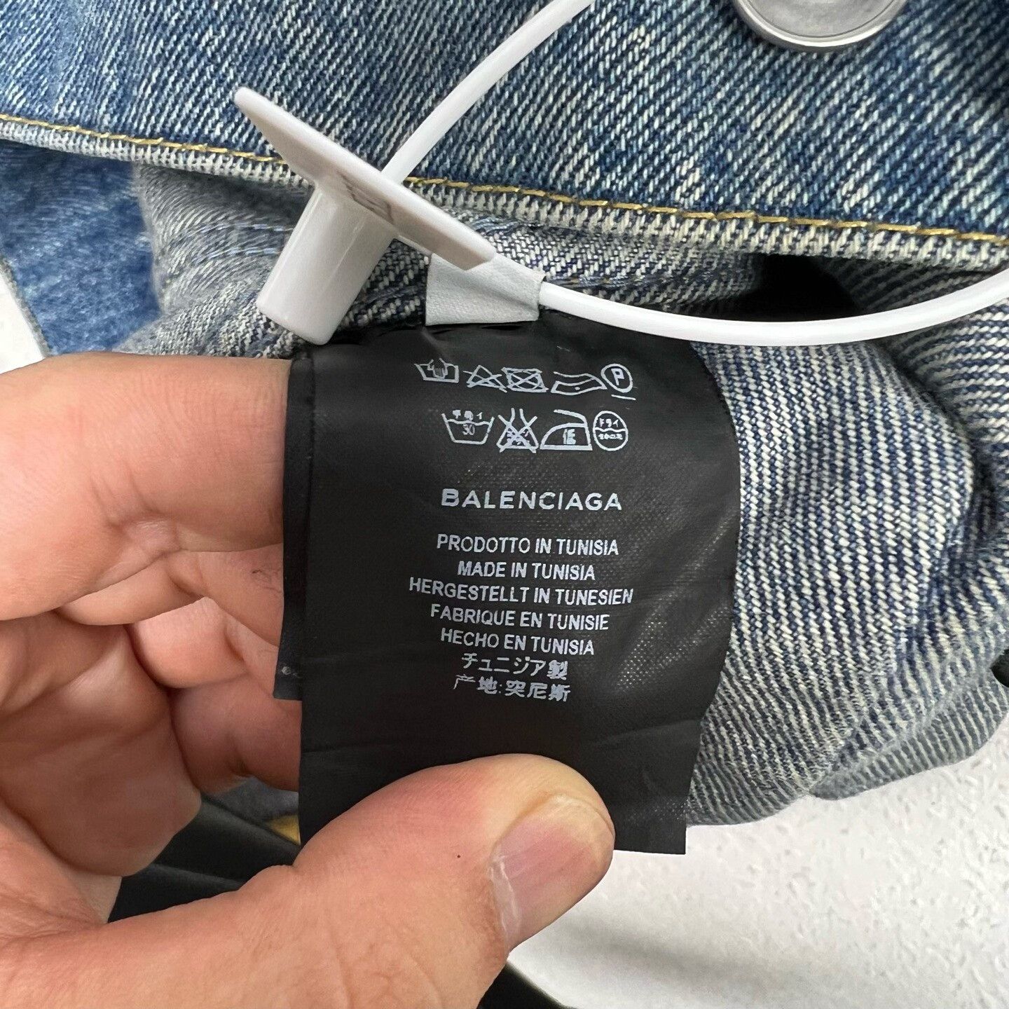 Balenciaga balenciaga logo denim jacket with waves Size US L / EU 52-54 / 3 - 5 Thumbnail