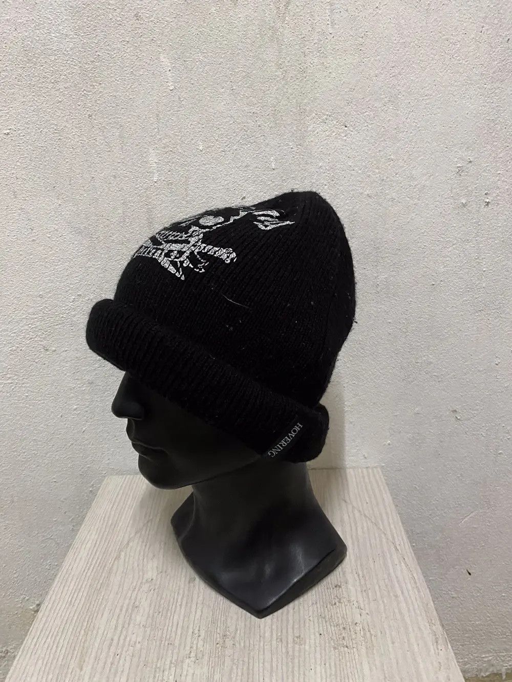 Vintage Vintage Hovering Big Logo Skull Punk Rock Beanie Hat Size ONE SIZE - 4 Thumbnail