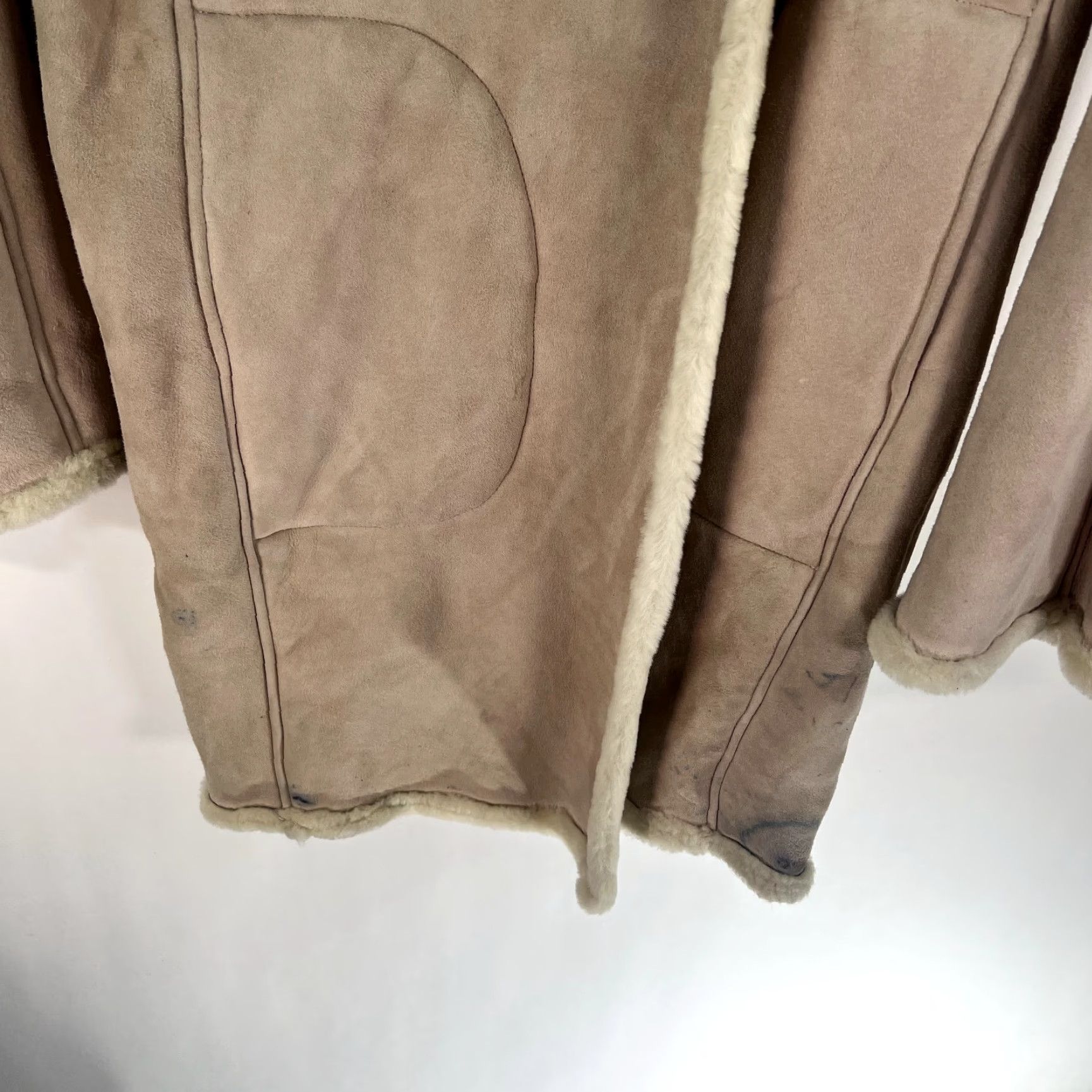 Vintage VINTAGE Worth Women’s Shearling Trench Coat Leather Size M Brown Fall Winter Classic Size M / US 6-8 / IT 42-44 - 4 Thumbnail